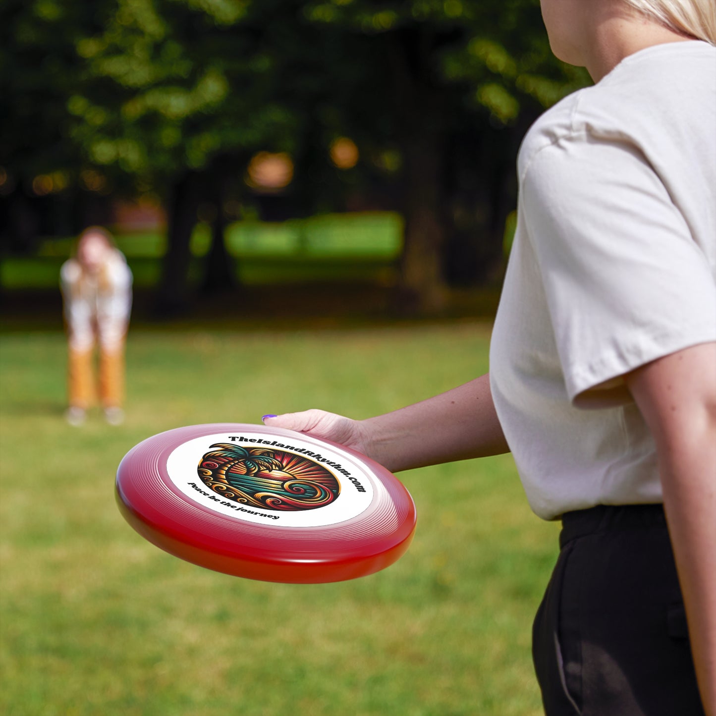 Beach Vibe Frisbee - 'Peace Be the Journey' Outdoor Fun