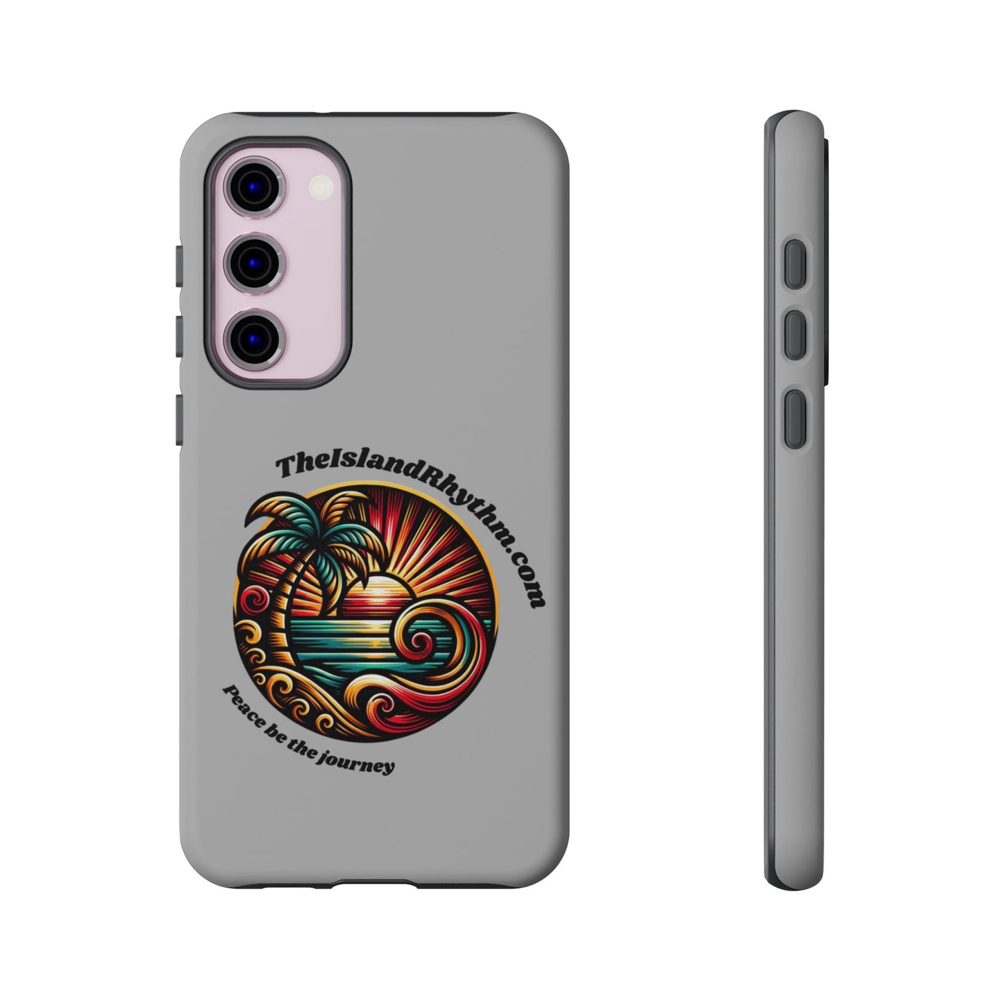 Tough Phone Case - Coastal Vibes with Inspirational Quote "Peace be the journey"