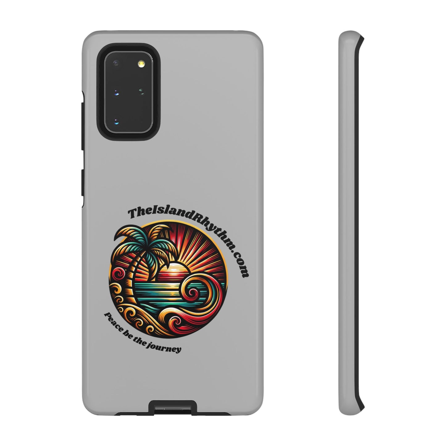 Tough Phone Case - Coastal Vibes with Inspirational Quote "Peace be the journey"