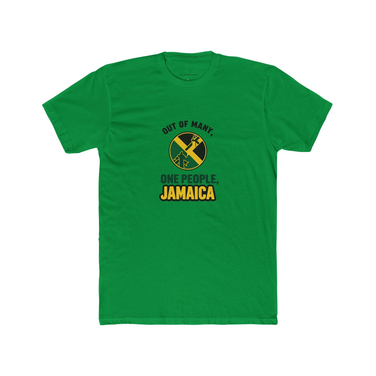 Jamaican Pride Unisex Cotton Crew Tee - Out of Many, One People Graphic T-Shirt