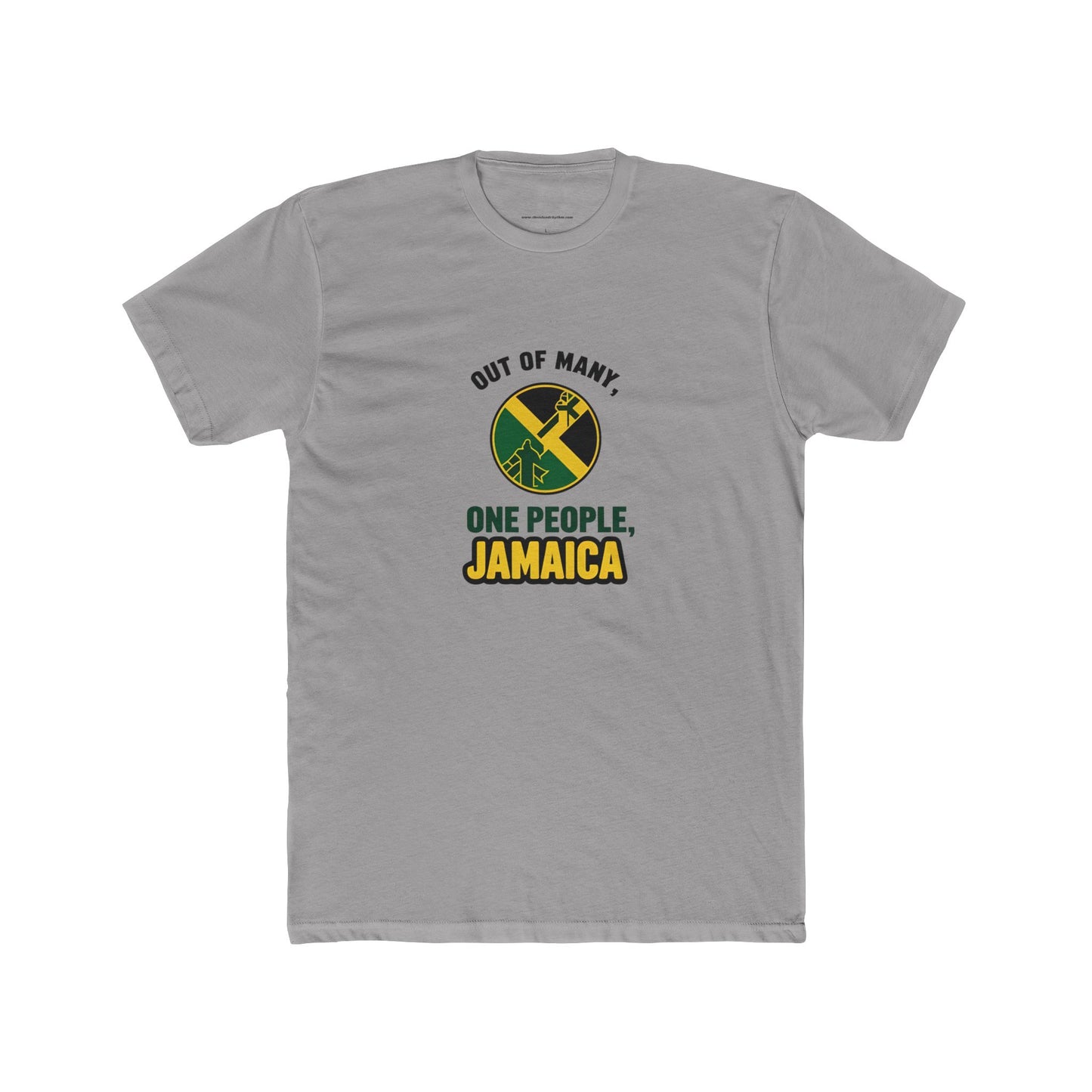 Jamaican Pride Unisex Cotton Crew Tee - Out of Many, One People Graphic T-Shirt