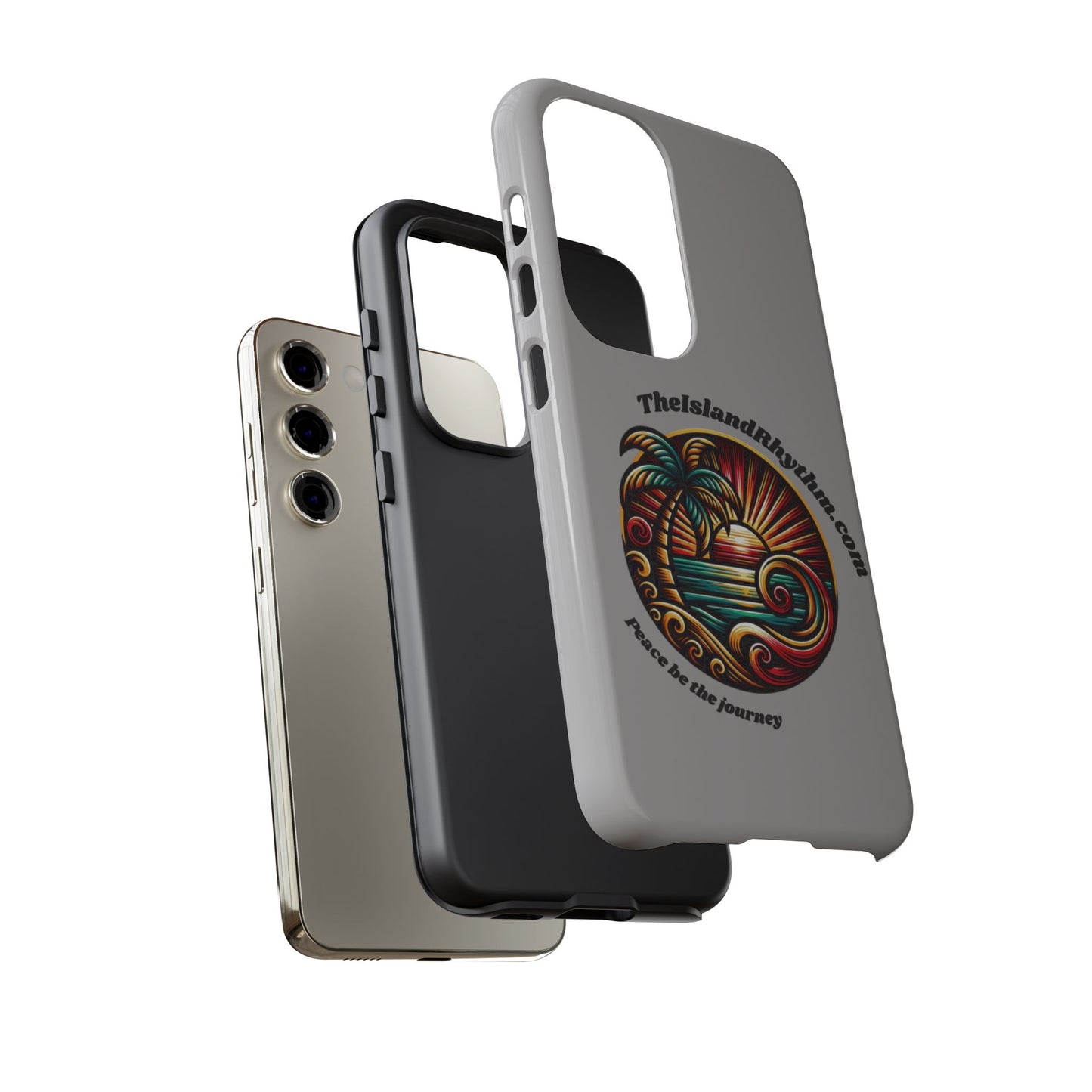 Tough Phone Case - Coastal Vibes with Inspirational Quote "Peace be the journey"