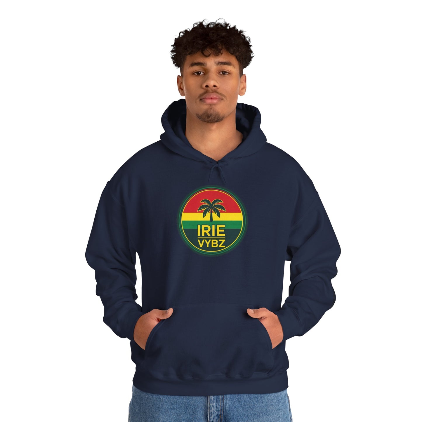 Irie Vybz Unisex Hooded Sweatshirt, Casual Streetwear, Reggae Vibes, Cozy Pullover, Gift for Music Lovers