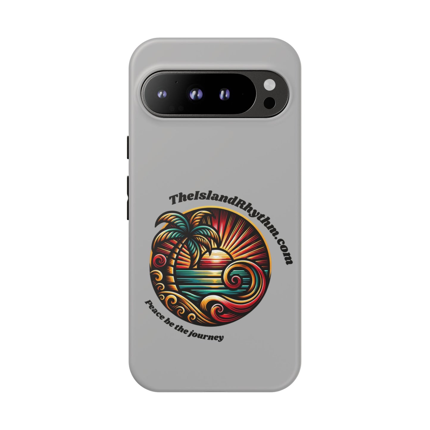 Tough Phone Case - Coastal Vibes with Inspirational Quote "Peace be the journey"