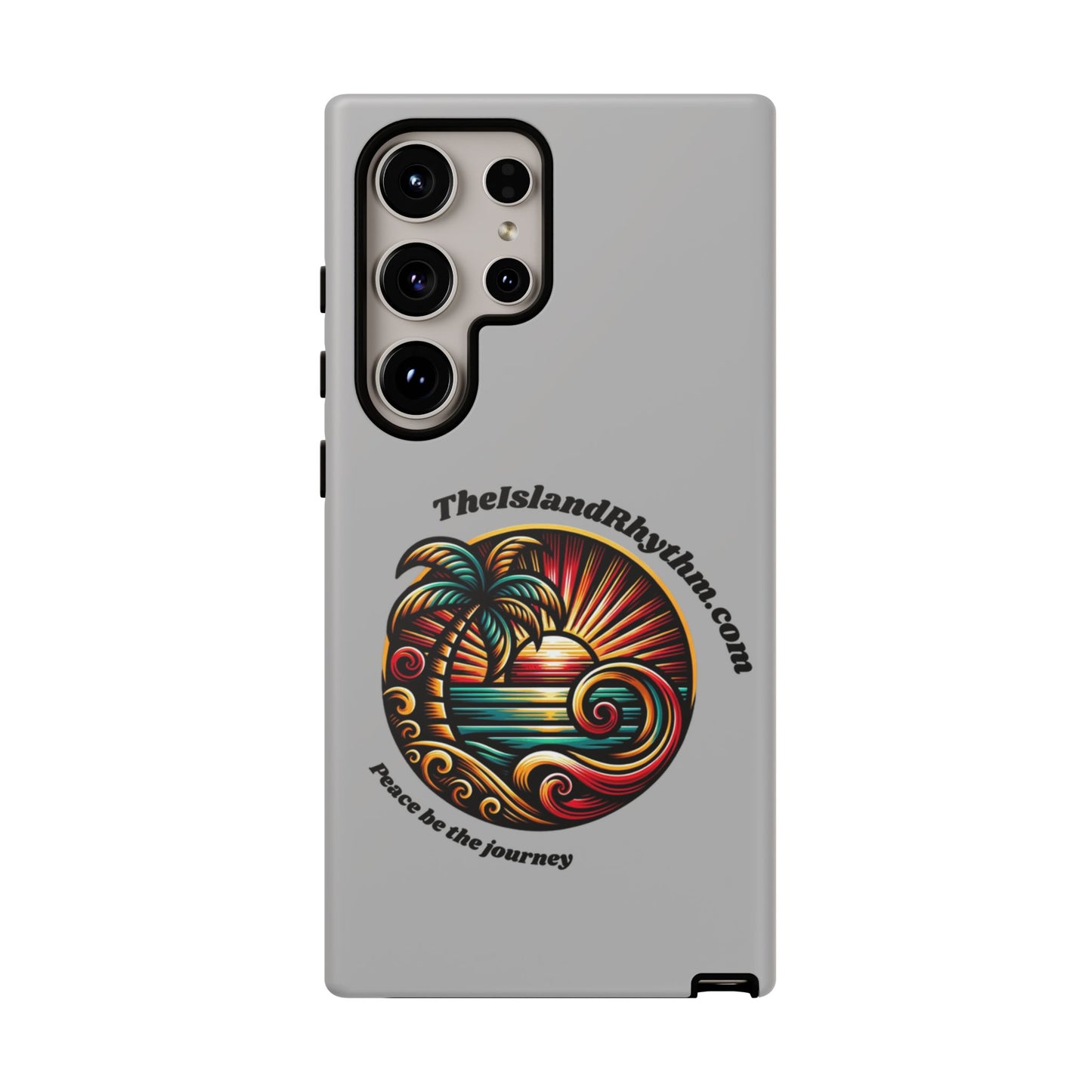 Tough Phone Case - Coastal Vibes with Inspirational Quote "Peace be the journey"