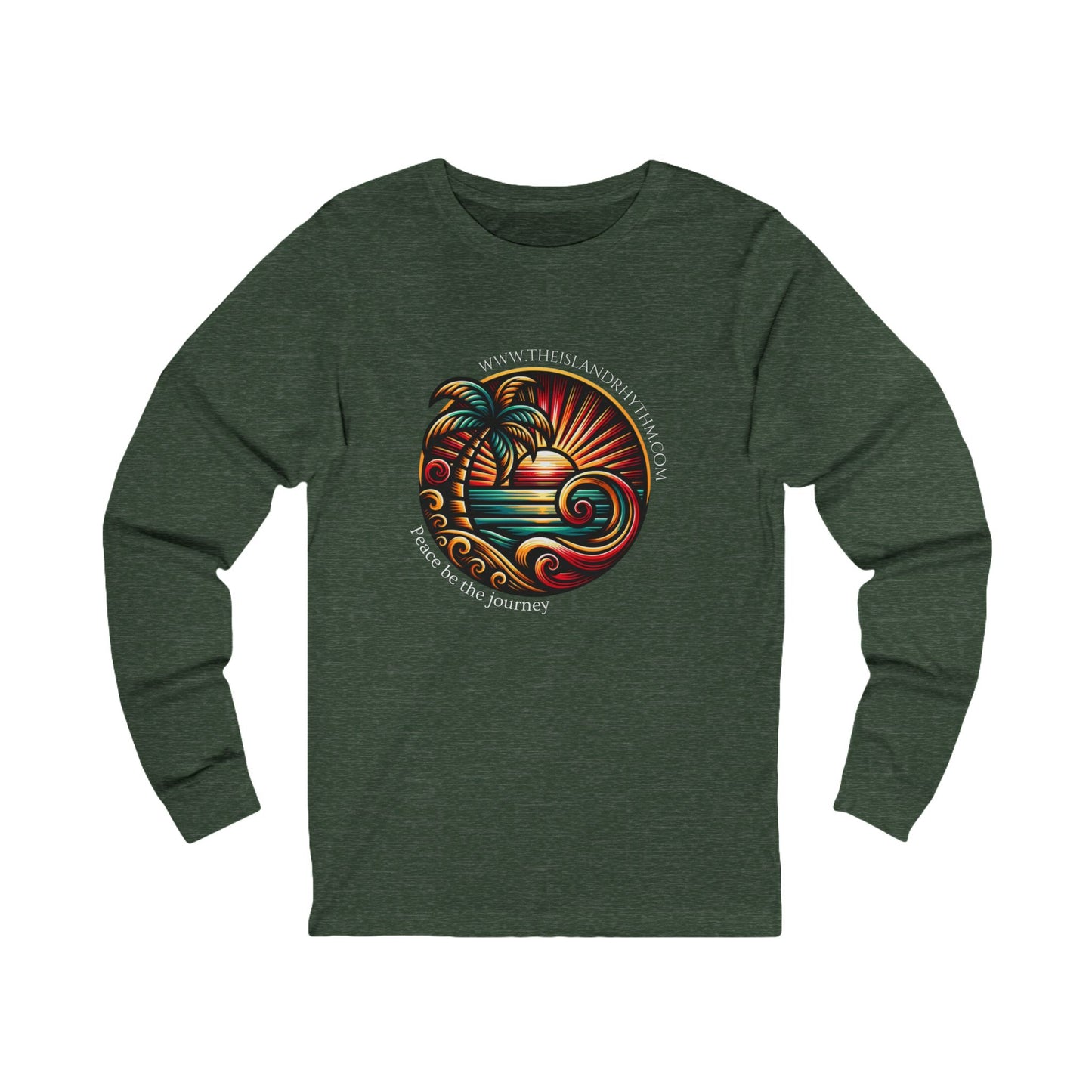Island Journey Long Sleeve Tee - Adventure Awaits with Tropical Vibes