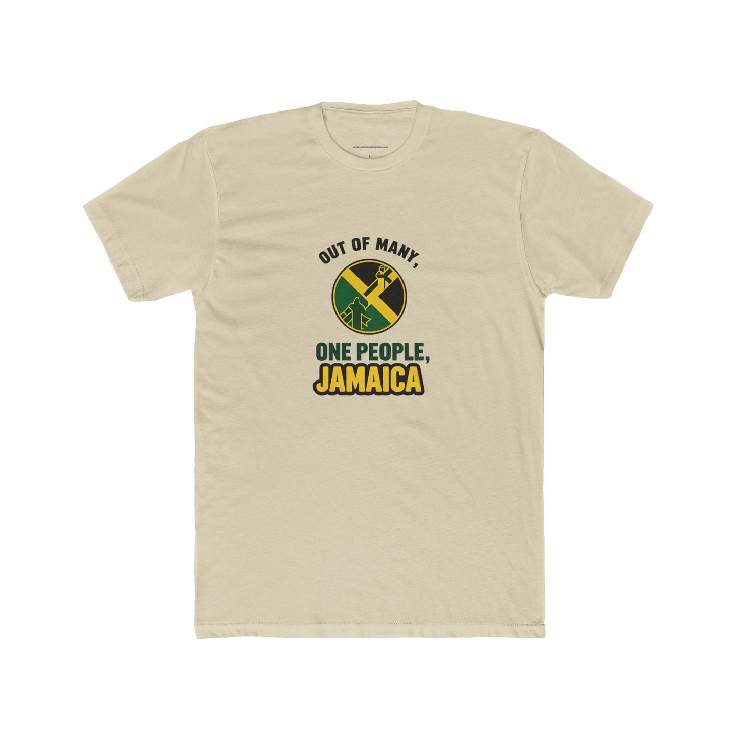 Jamaican Pride Unisex Cotton Crew Tee - Out of Many, One People Graphic T-Shirt