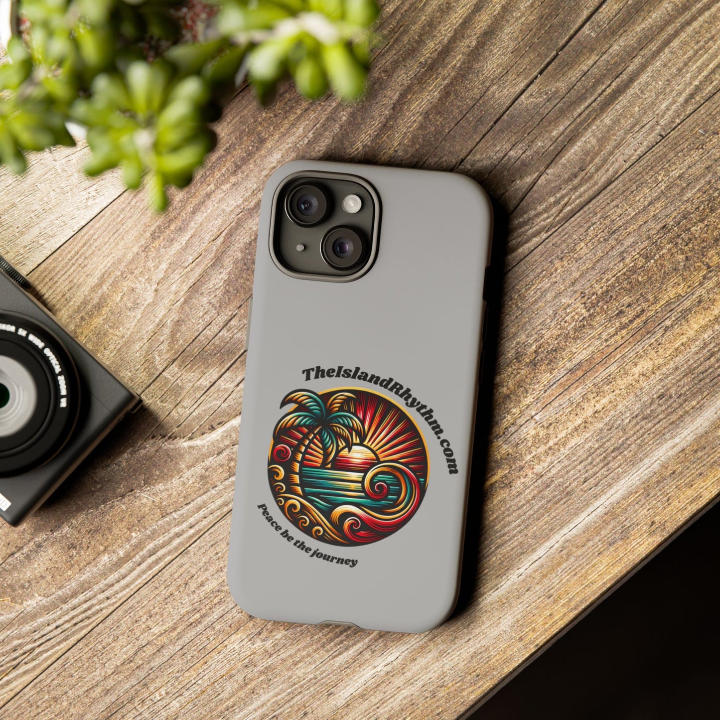 Tough Phone Case - Coastal Vibes with Inspirational Quote "Peace be the journey"