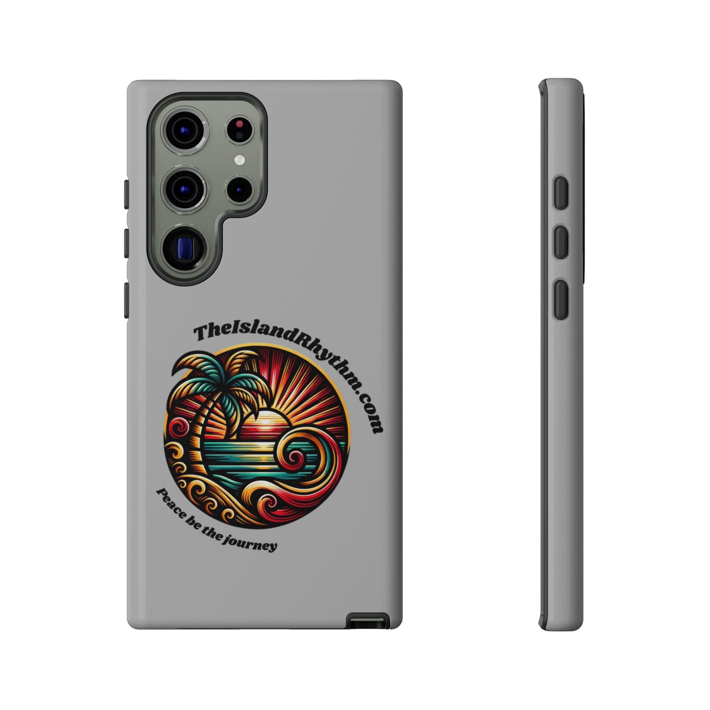 Tough Phone Case - Coastal Vibes with Inspirational Quote "Peace be the journey"