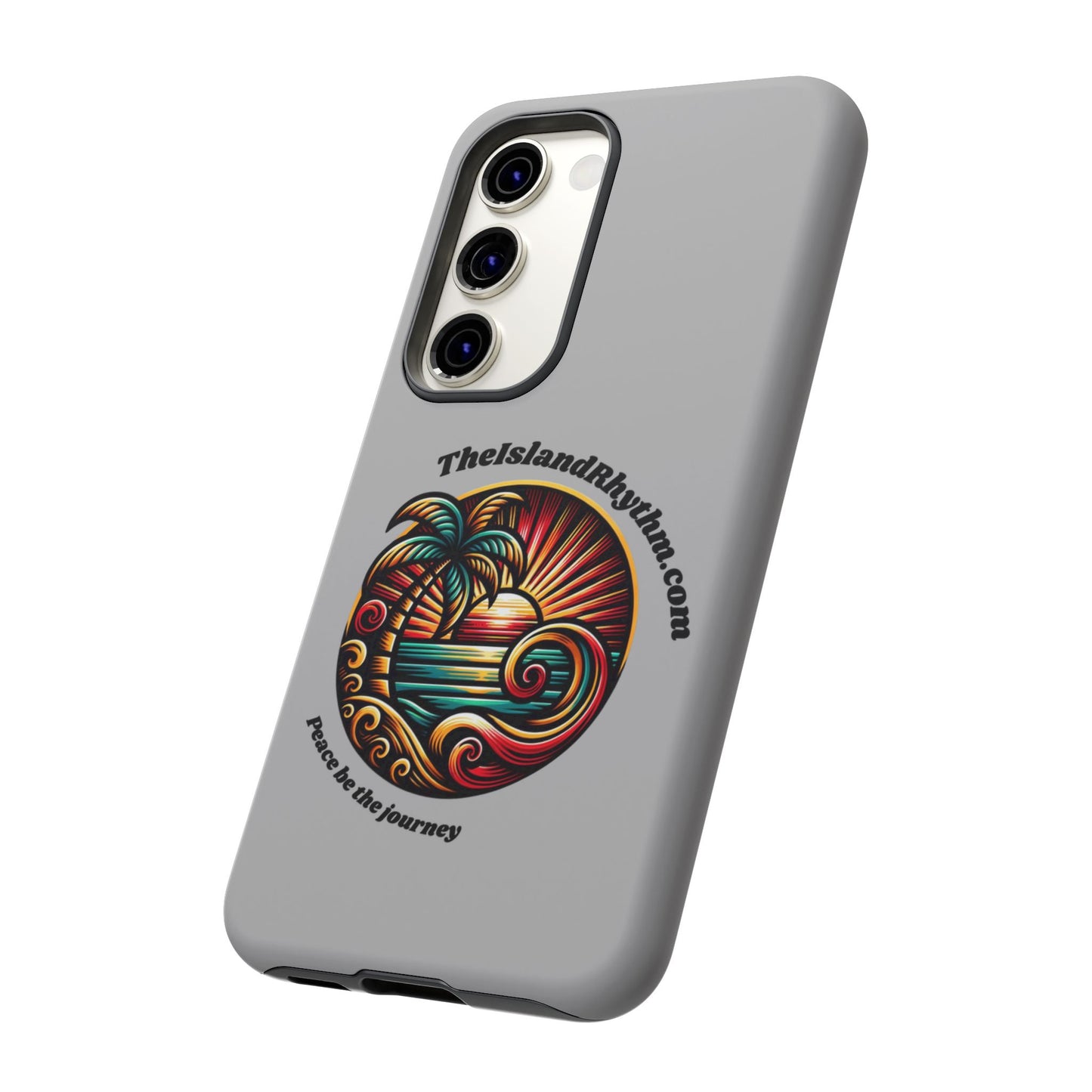 Tough Phone Case - Coastal Vibes with Inspirational Quote "Peace be the journey"