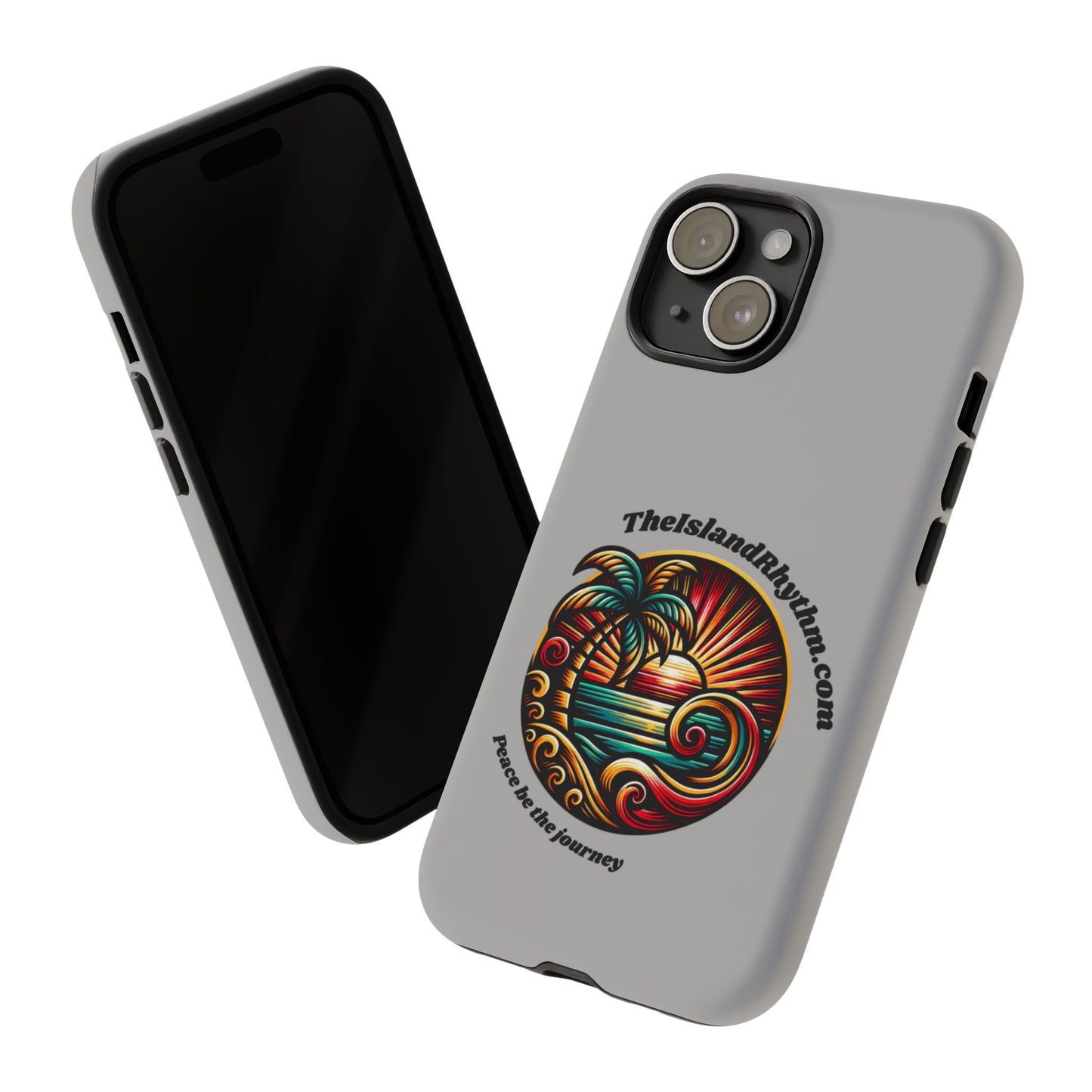 Tough Phone Case - Coastal Vibes with Inspirational Quote "Peace be the journey"