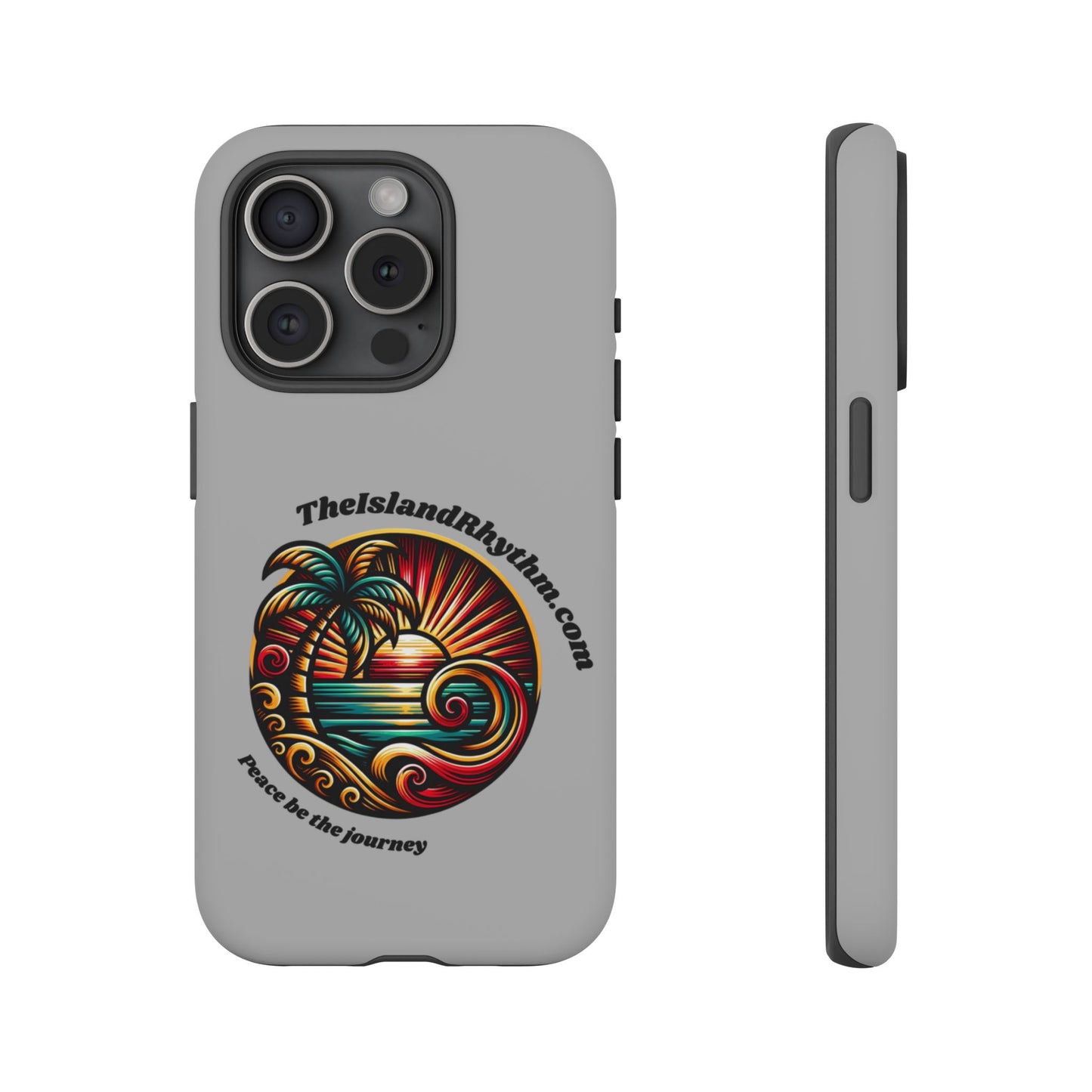 Tough Phone Case - Coastal Vibes with Inspirational Quote "Peace be the journey"