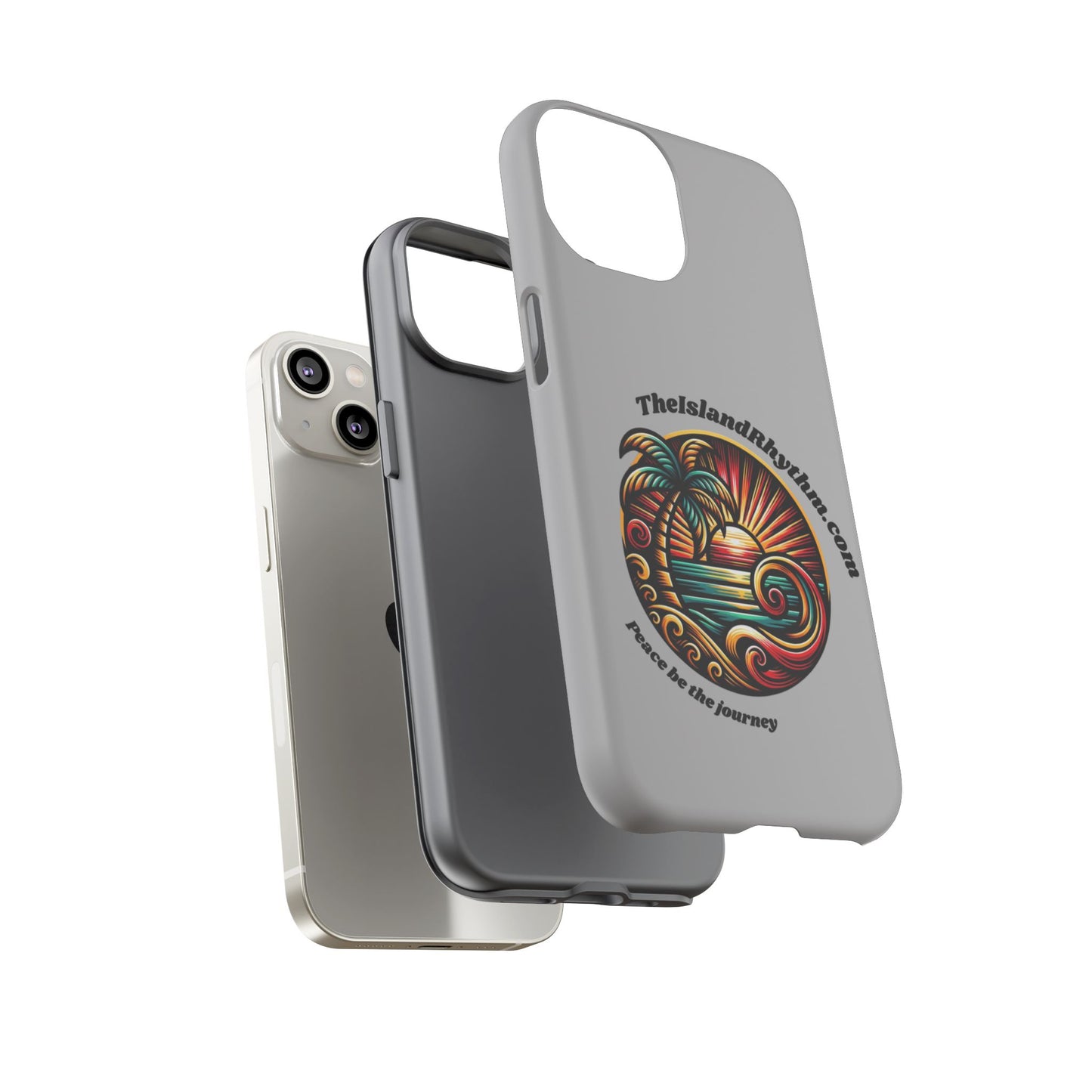 Tough Phone Case - Coastal Vibes with Inspirational Quote "Peace be the journey"