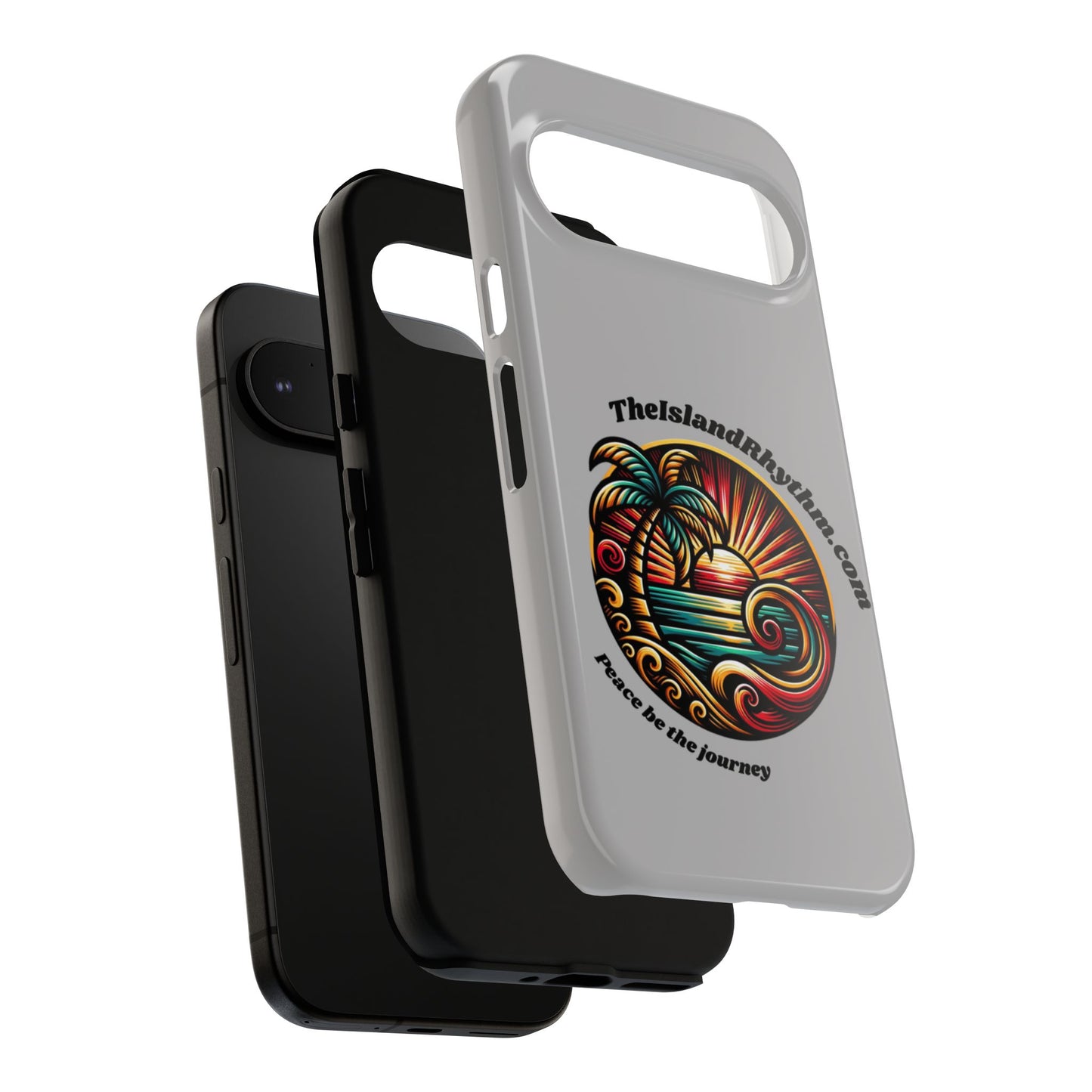 Tough Phone Case - Coastal Vibes with Inspirational Quote "Peace be the journey"
