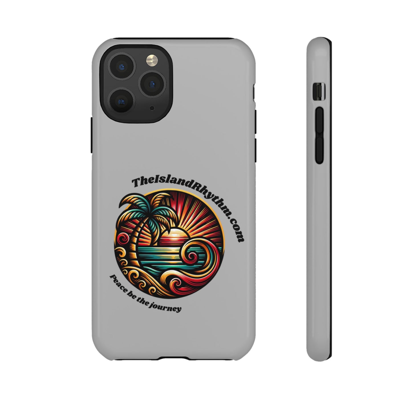 Tough Phone Case - Coastal Vibes with Inspirational Quote "Peace be the journey"