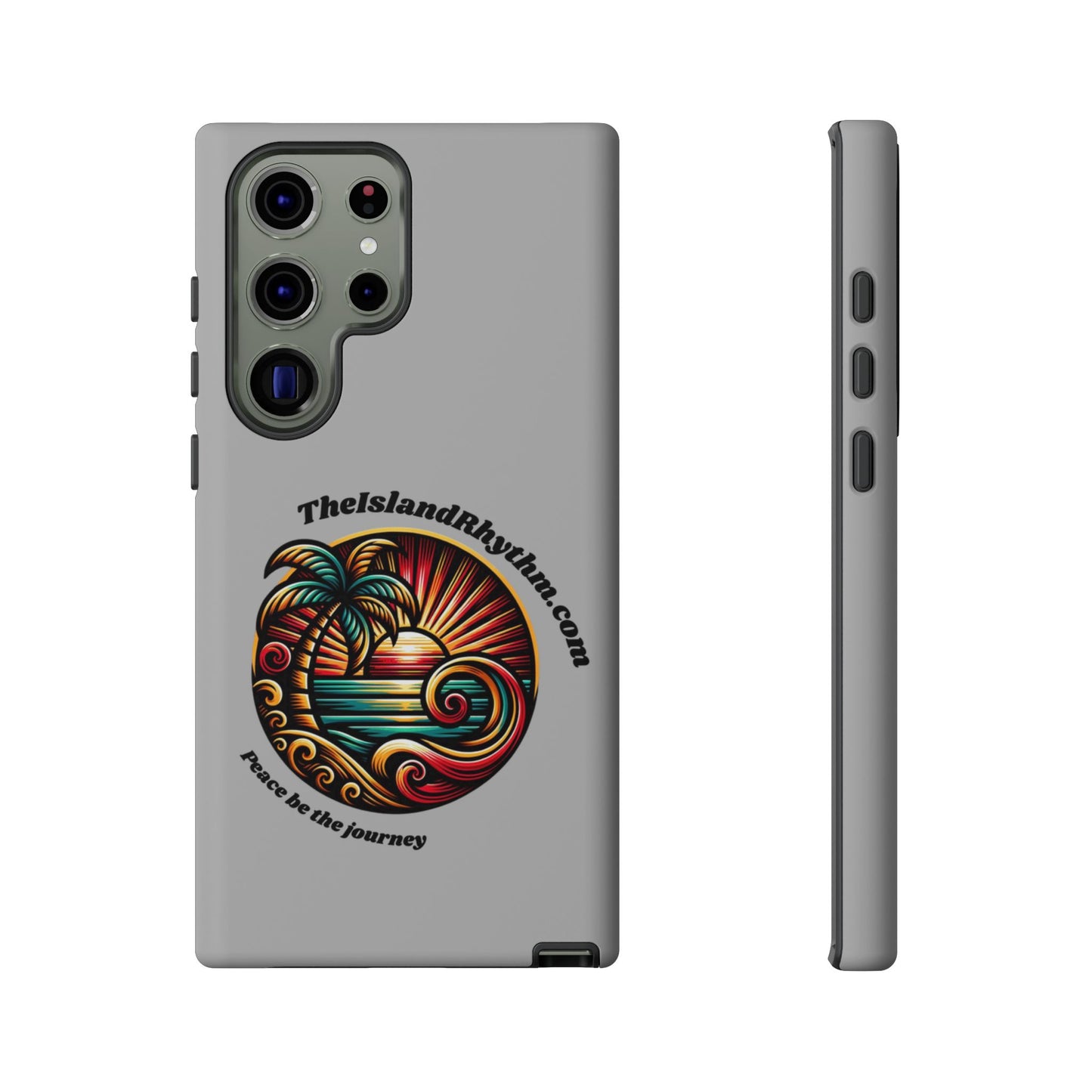 Tough Phone Case - Coastal Vibes with Inspirational Quote "Peace be the journey"