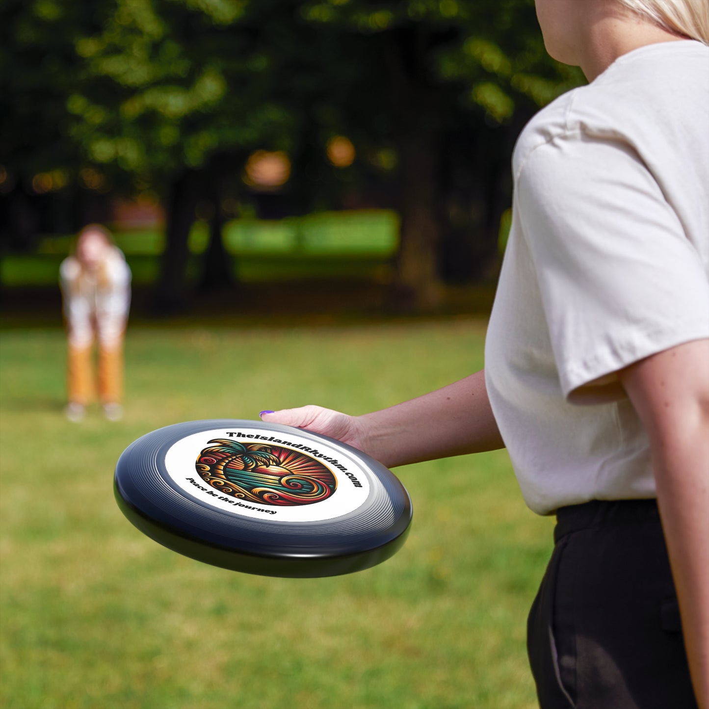 Beach Vibe Frisbee - 'Peace Be the Journey' Outdoor Fun