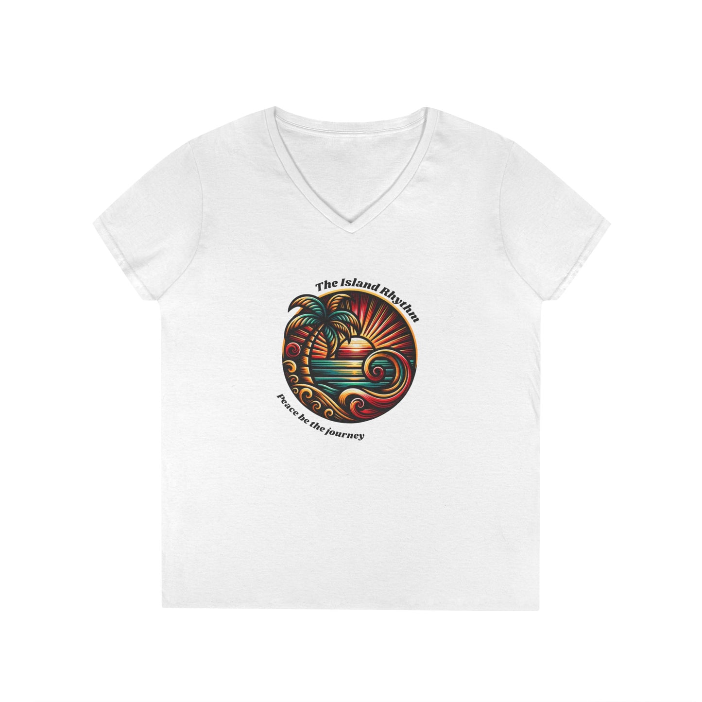 V-Neck T-Shirt Island Rhythm Pride