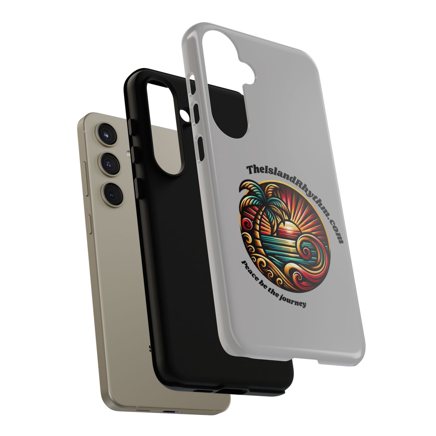 Tough Phone Case - Coastal Vibes with Inspirational Quote "Peace be the journey"