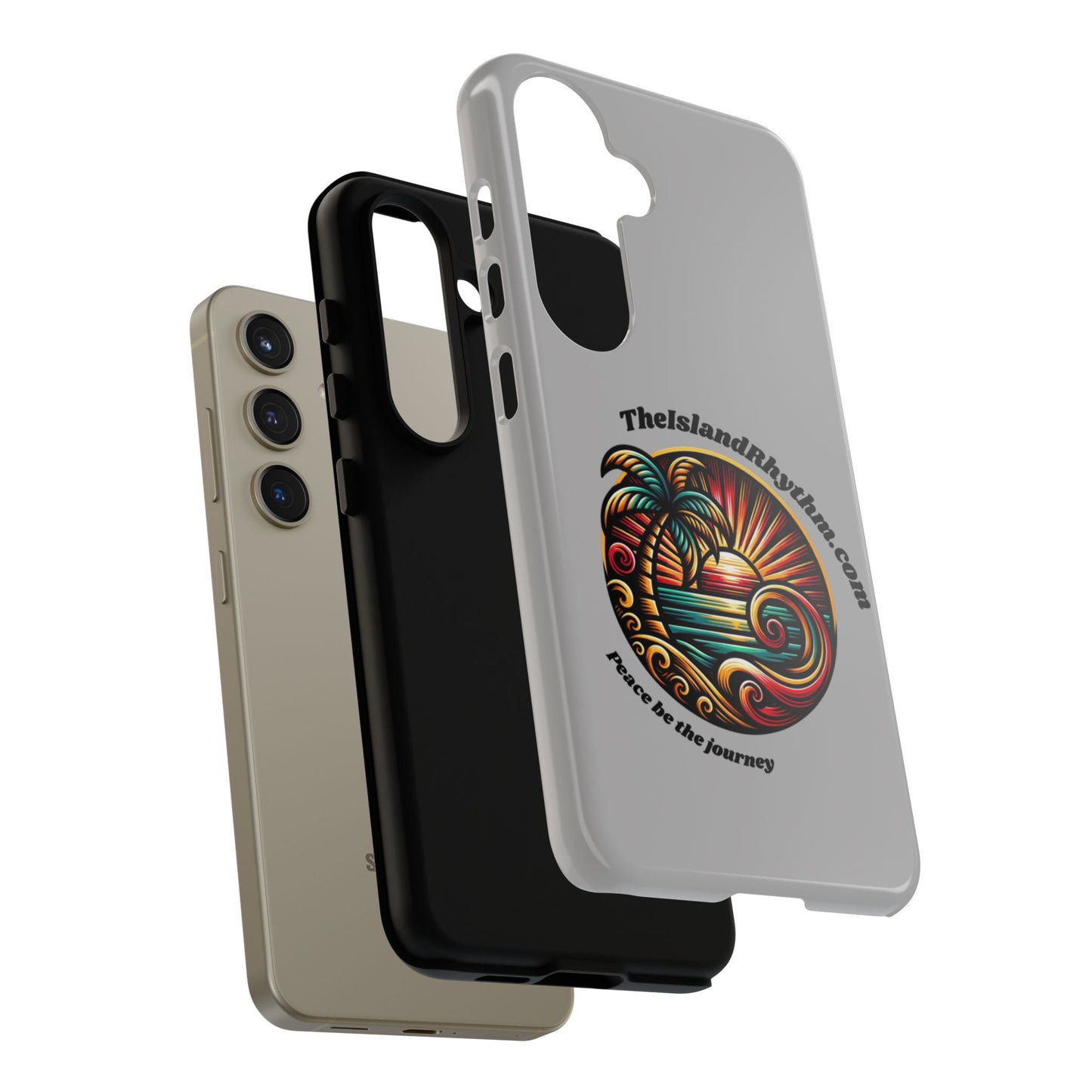 Tough Phone Case - Coastal Vibes with Inspirational Quote "Peace be the journey"