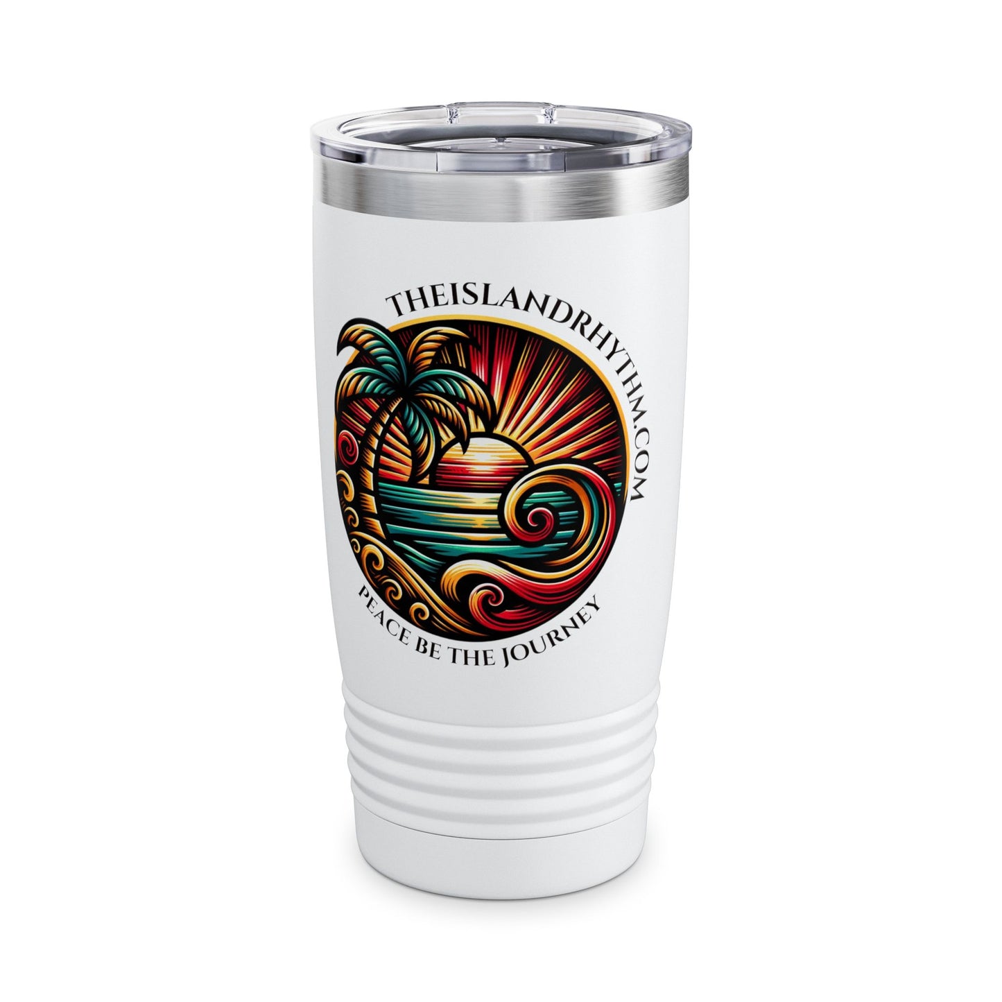 Tumbler Travel Mug Island Rhythm Design 20oz