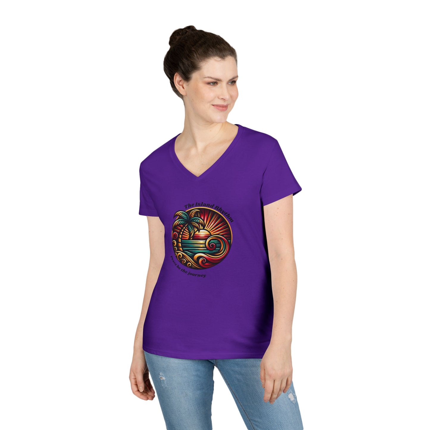 V-Neck T-Shirt Island Rhythm Pride