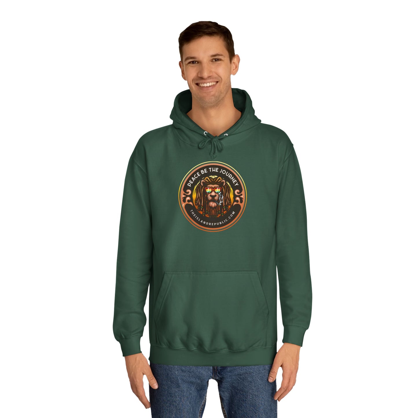 Rasta College Hoodie with Island Rhythm Hood