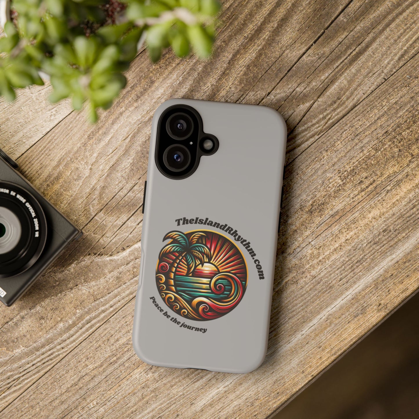 Tough Phone Case - Coastal Vibes with Inspirational Quote "Peace be the journey"