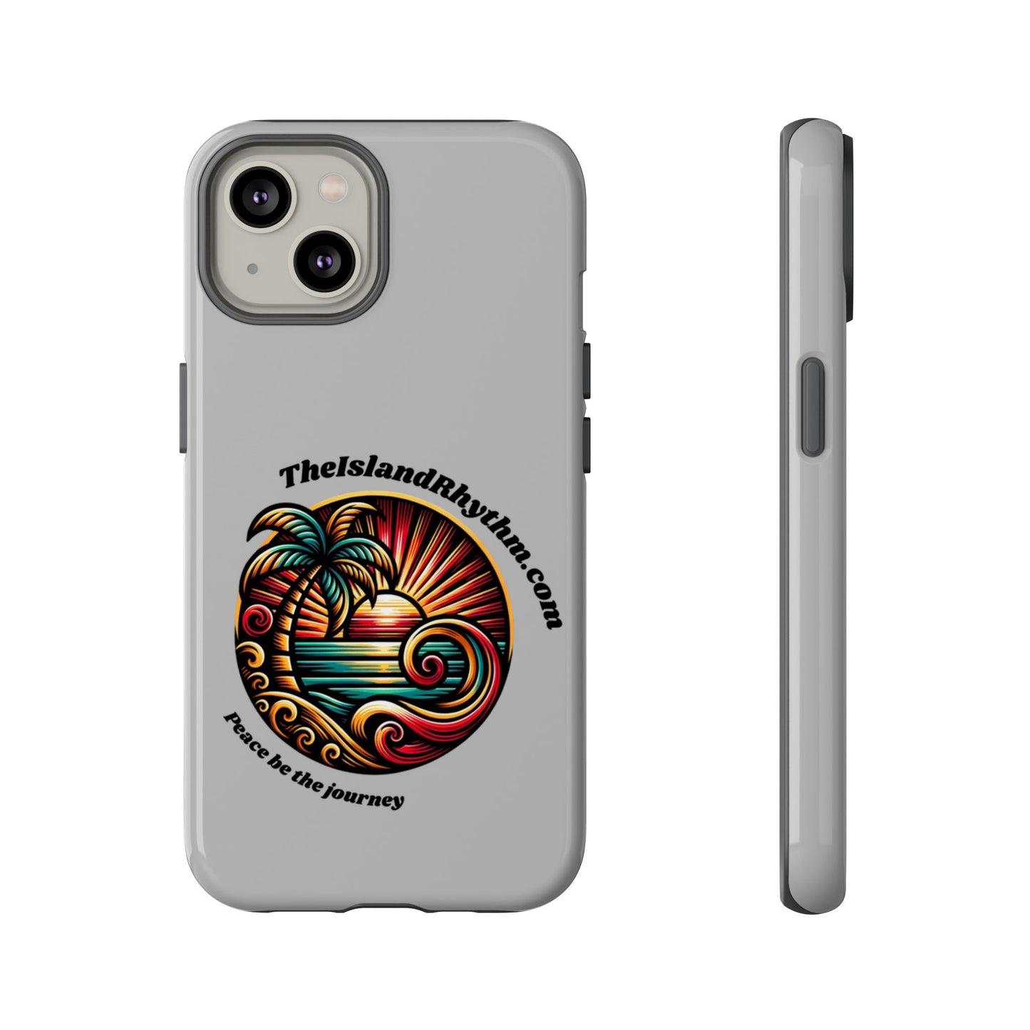 Tough Phone Case - Coastal Vibes with Inspirational Quote "Peace be the journey"