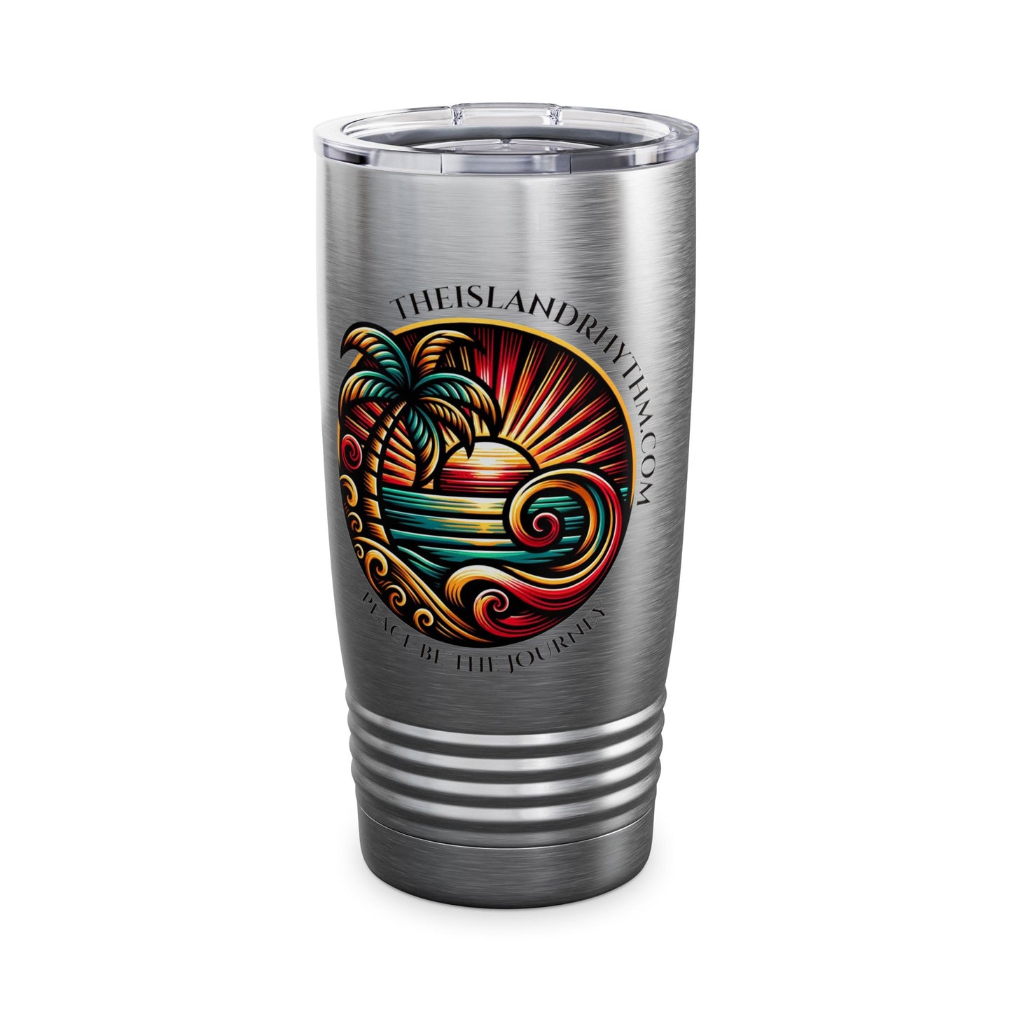 Tumbler Travel Mug Island Rhythm Design 20oz