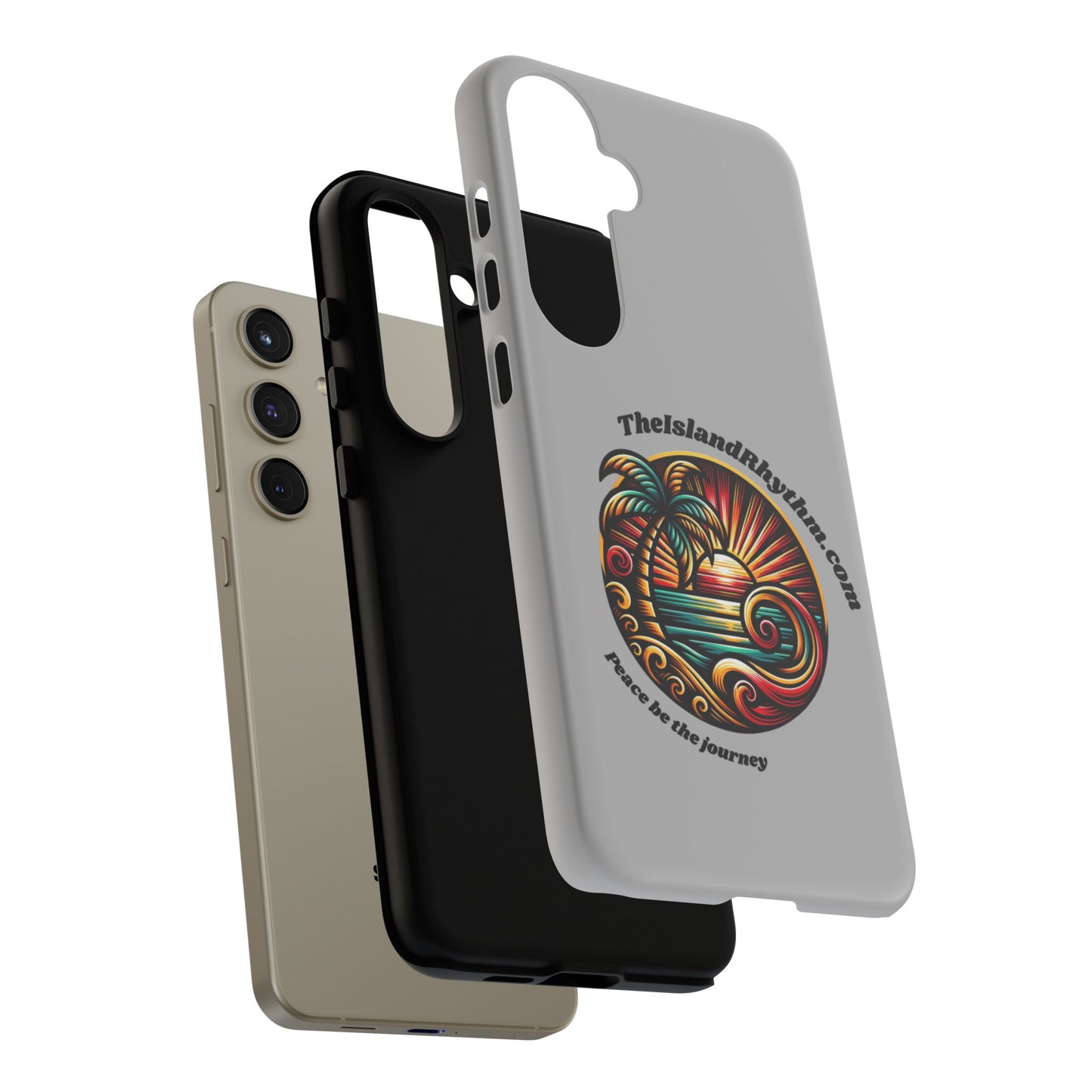 Tough Phone Case - Coastal Vibes with Inspirational Quote "Peace be the journey"