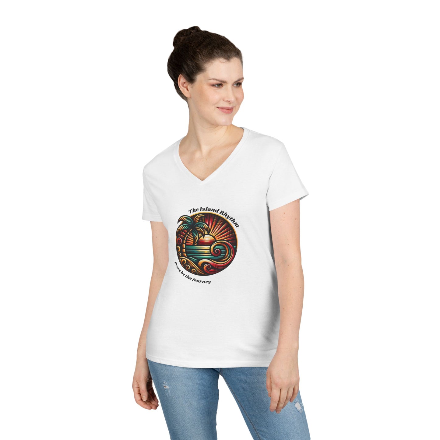V-Neck T-Shirt Island Rhythm Pride