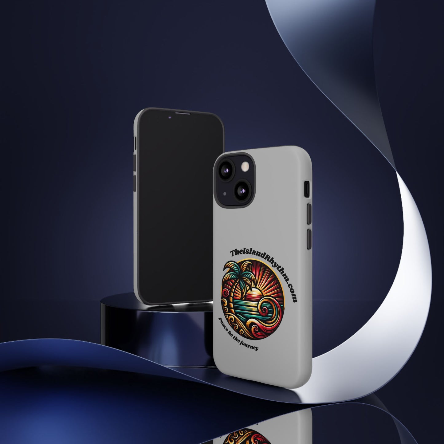 Tough Phone Case - Coastal Vibes with Inspirational Quote "Peace be the journey"