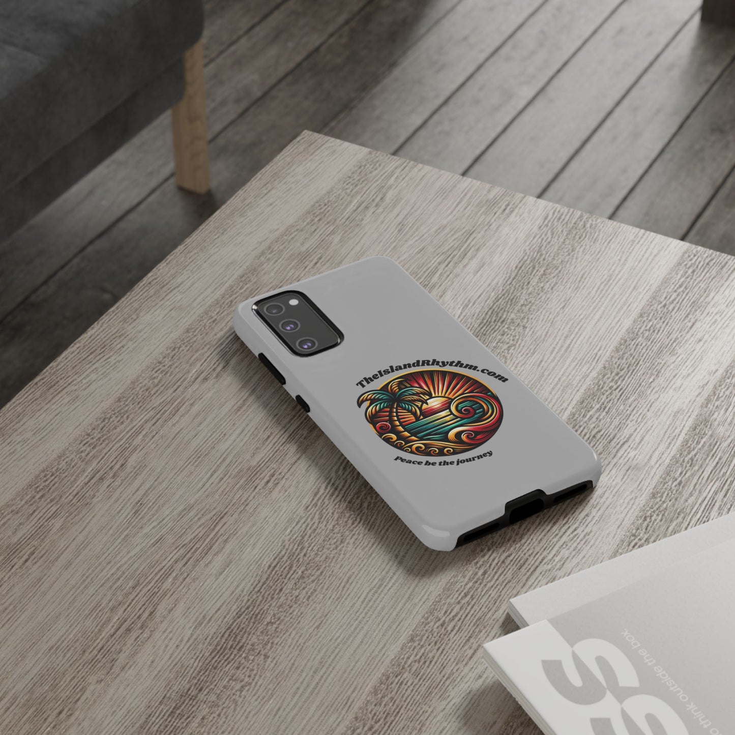 Tough Phone Case - Coastal Vibes with Inspirational Quote "Peace be the journey"