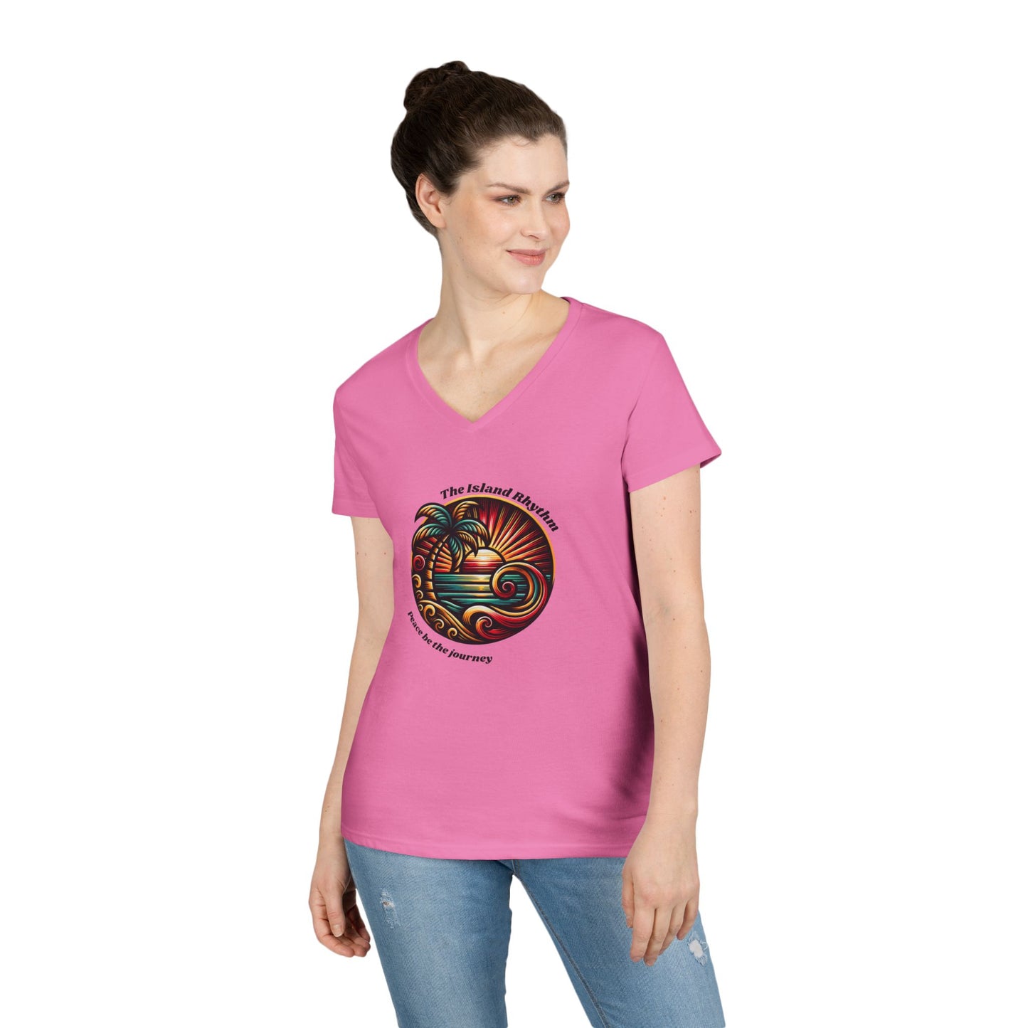 V-Neck T-Shirt Island Rhythm Pride