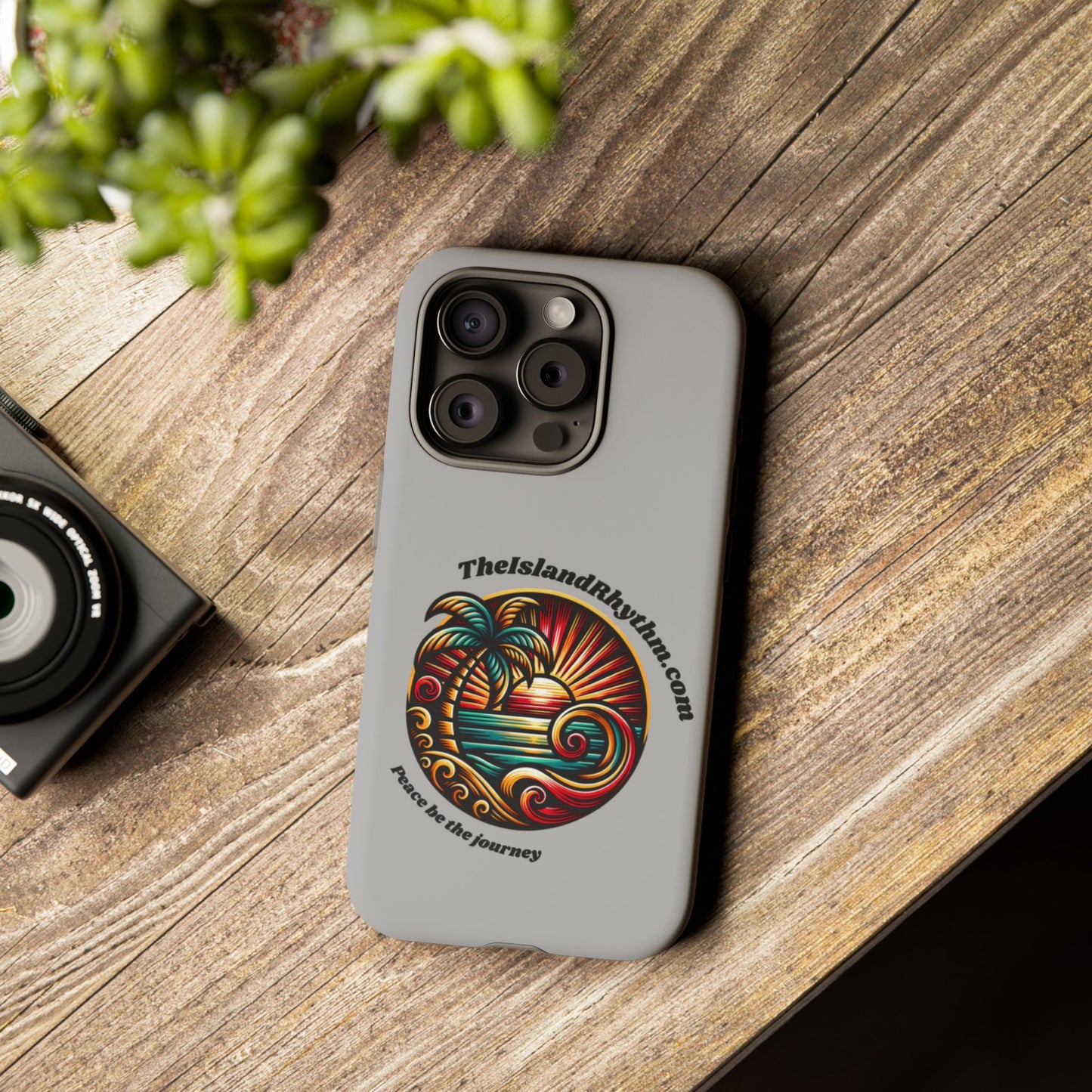 Tough Phone Case - Coastal Vibes with Inspirational Quote "Peace be the journey"