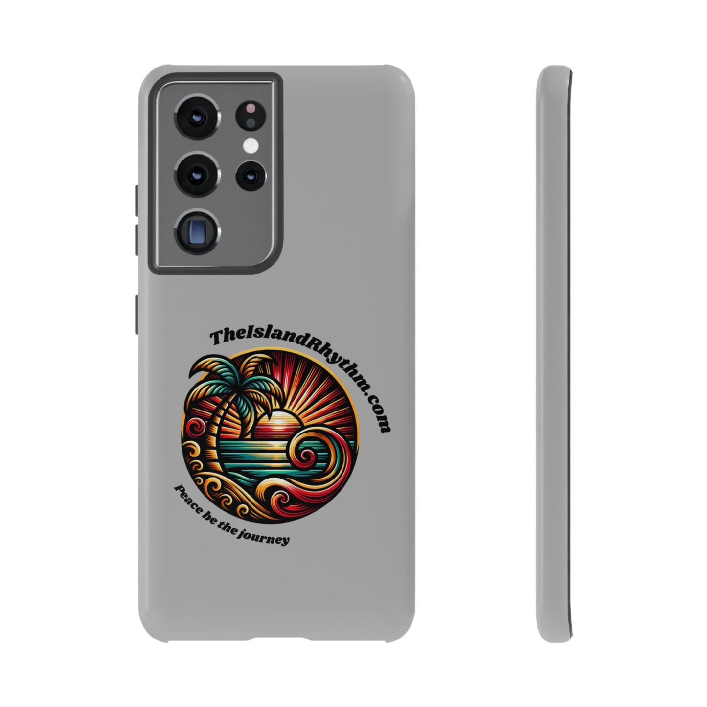 Tough Phone Case - Coastal Vibes with Inspirational Quote "Peace be the journey"
