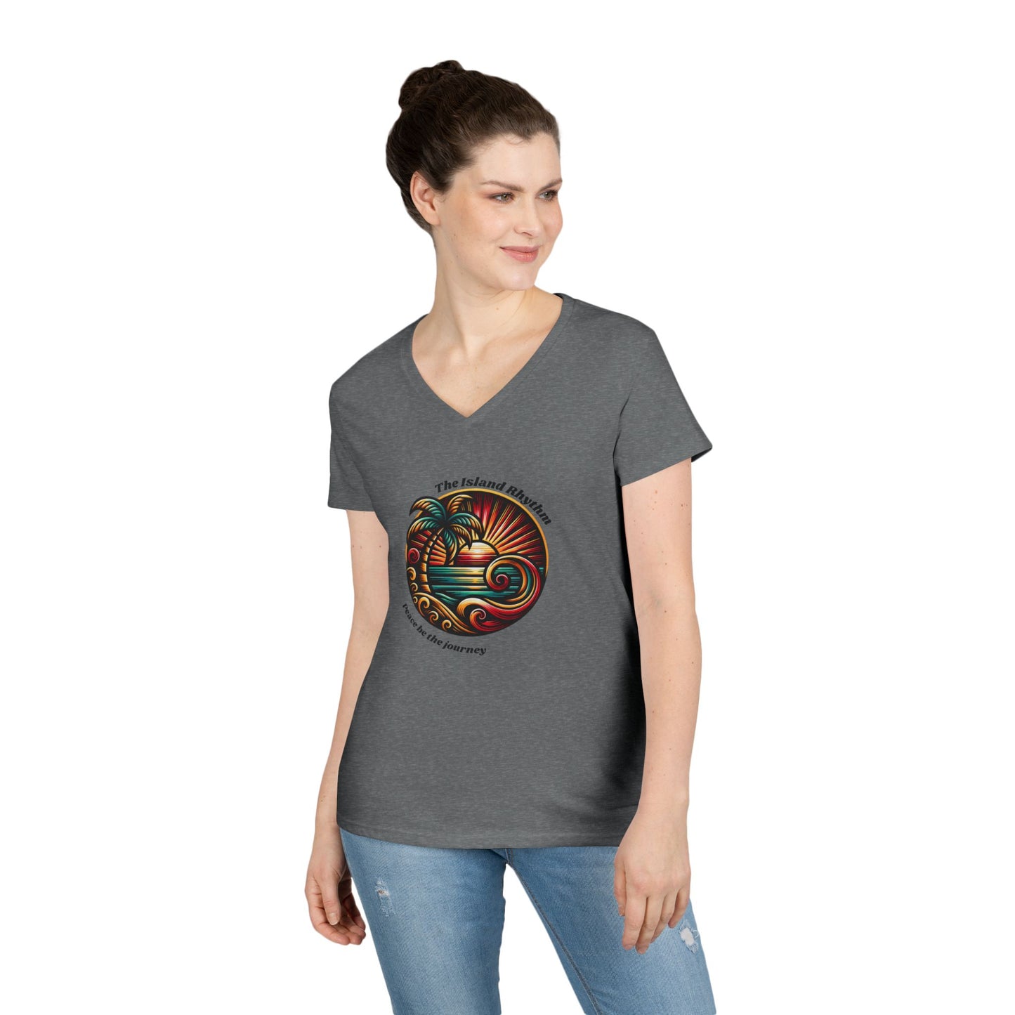 V-Neck T-Shirt Island Rhythm Pride