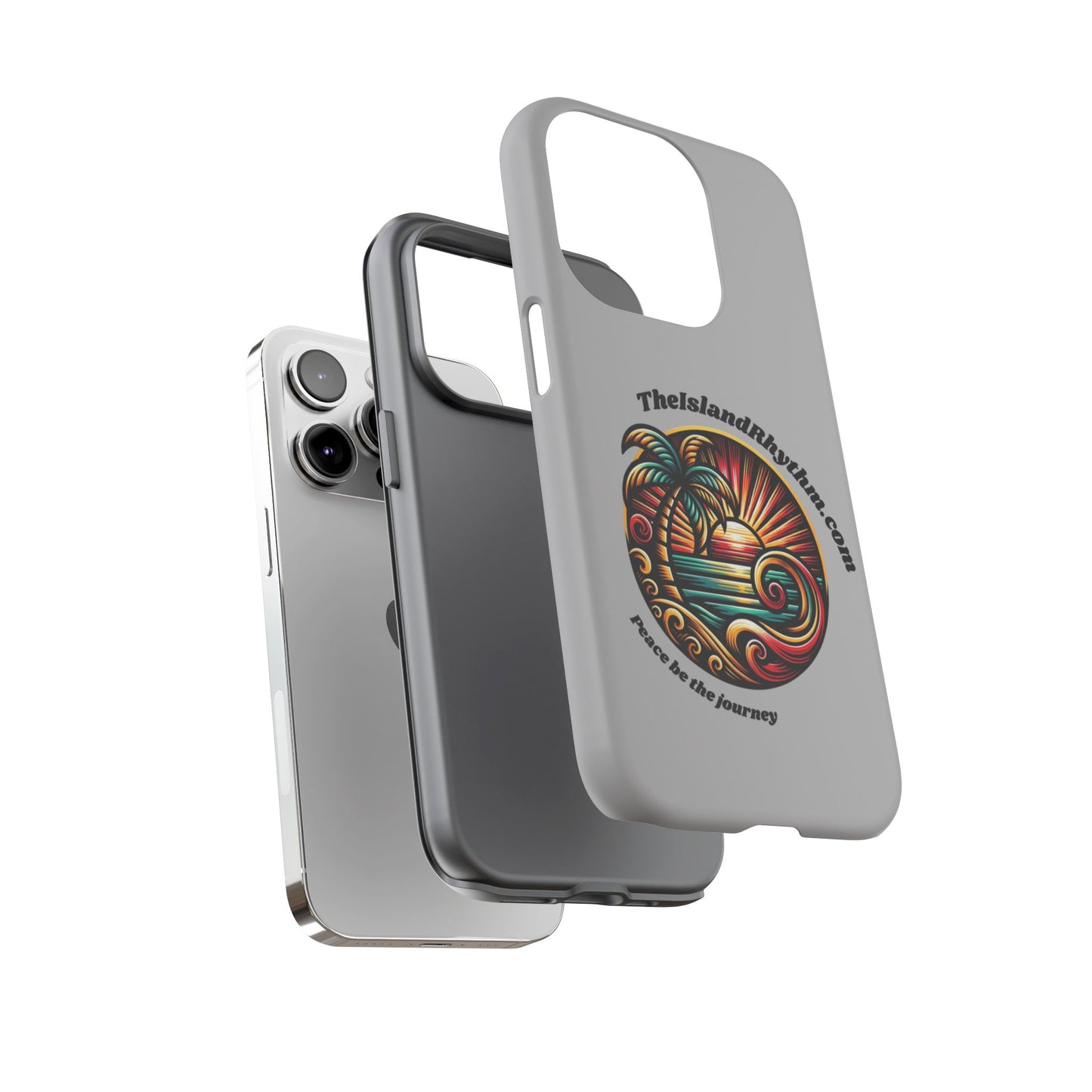 Tough Phone Case - Coastal Vibes with Inspirational Quote "Peace be the journey"