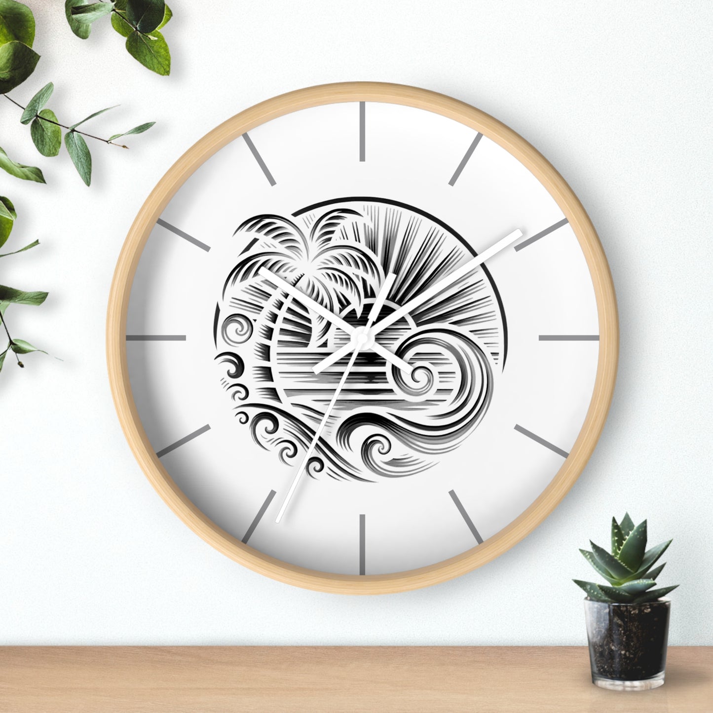 Island Rhythm Wall Clock - Tropical Island Timepiece
