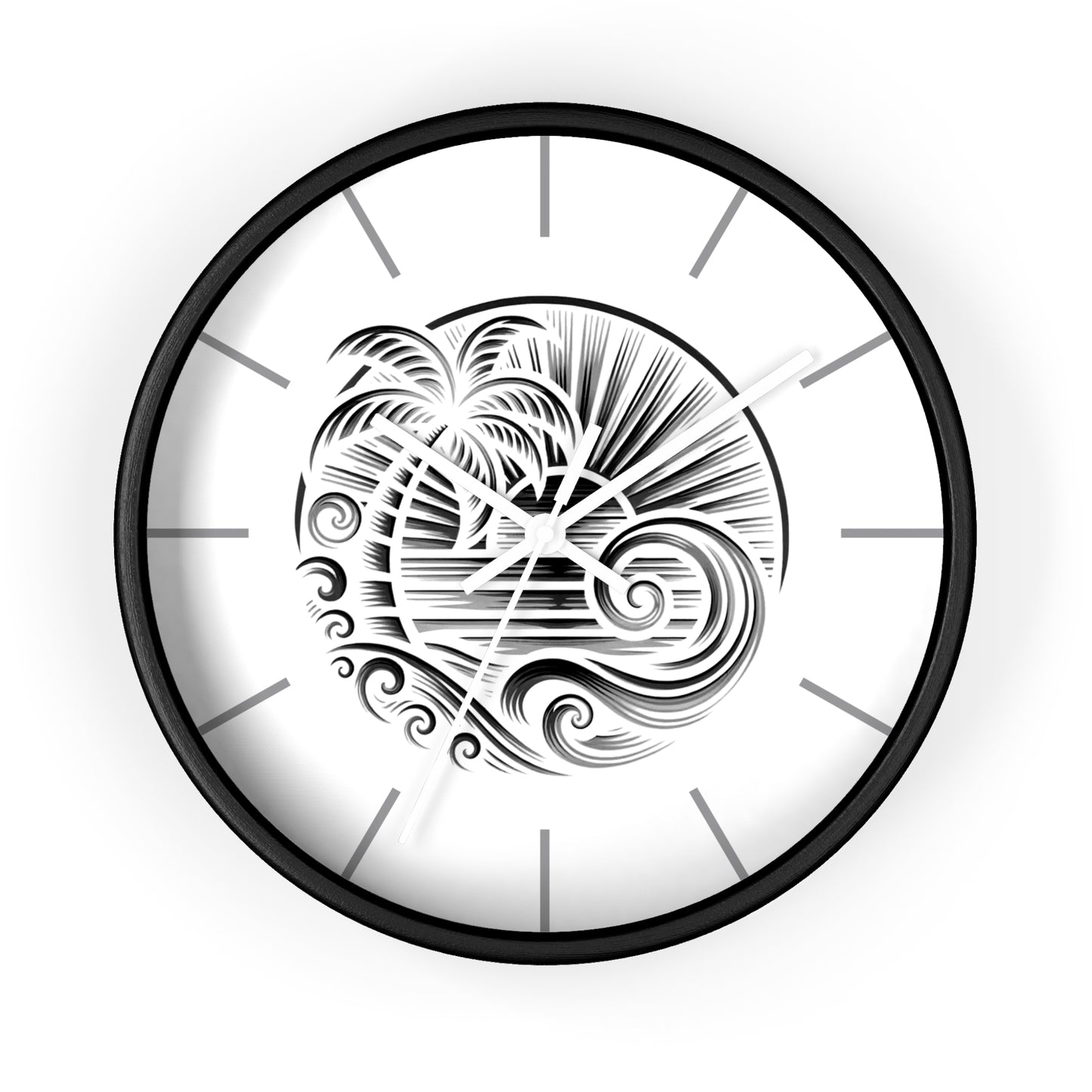Island Rhythm Wall Clock - Tropical Island Timepiece