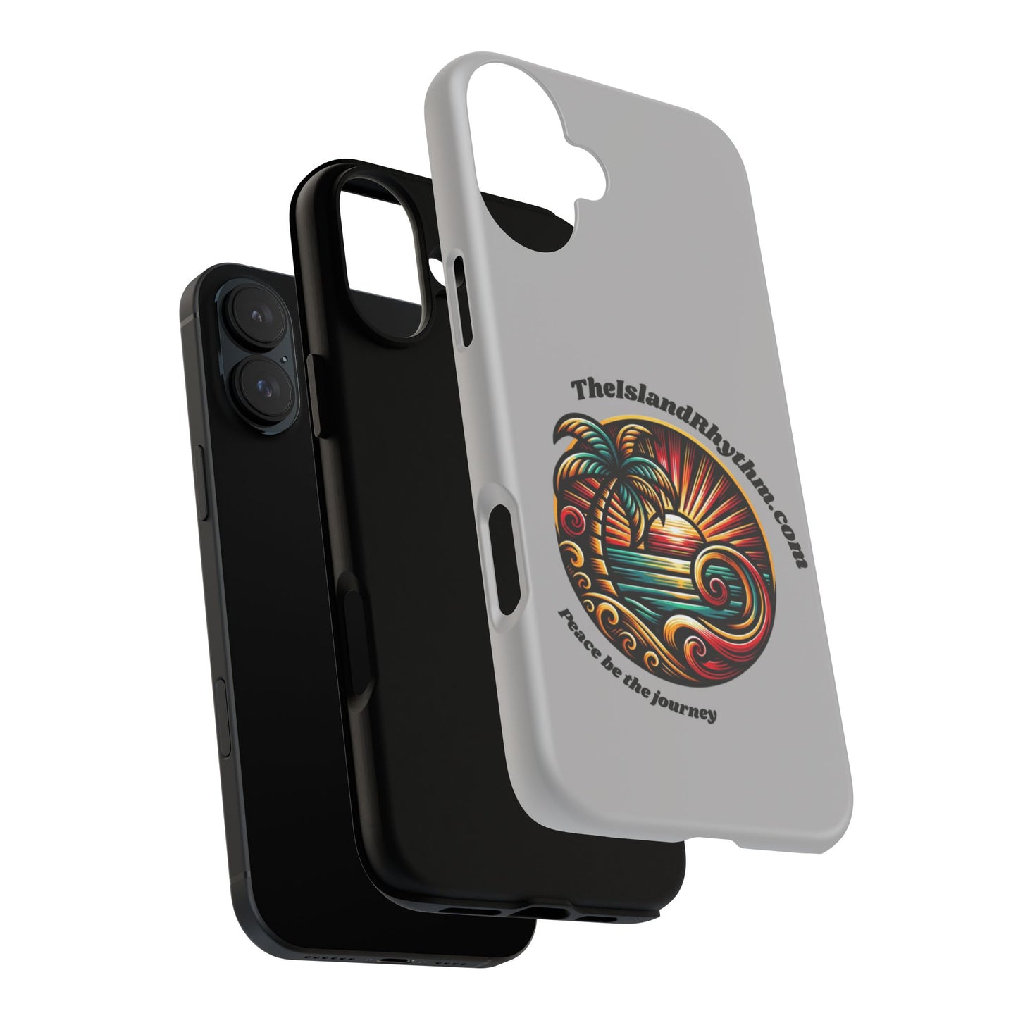 Tough Phone Case - Coastal Vibes with Inspirational Quote "Peace be the journey"