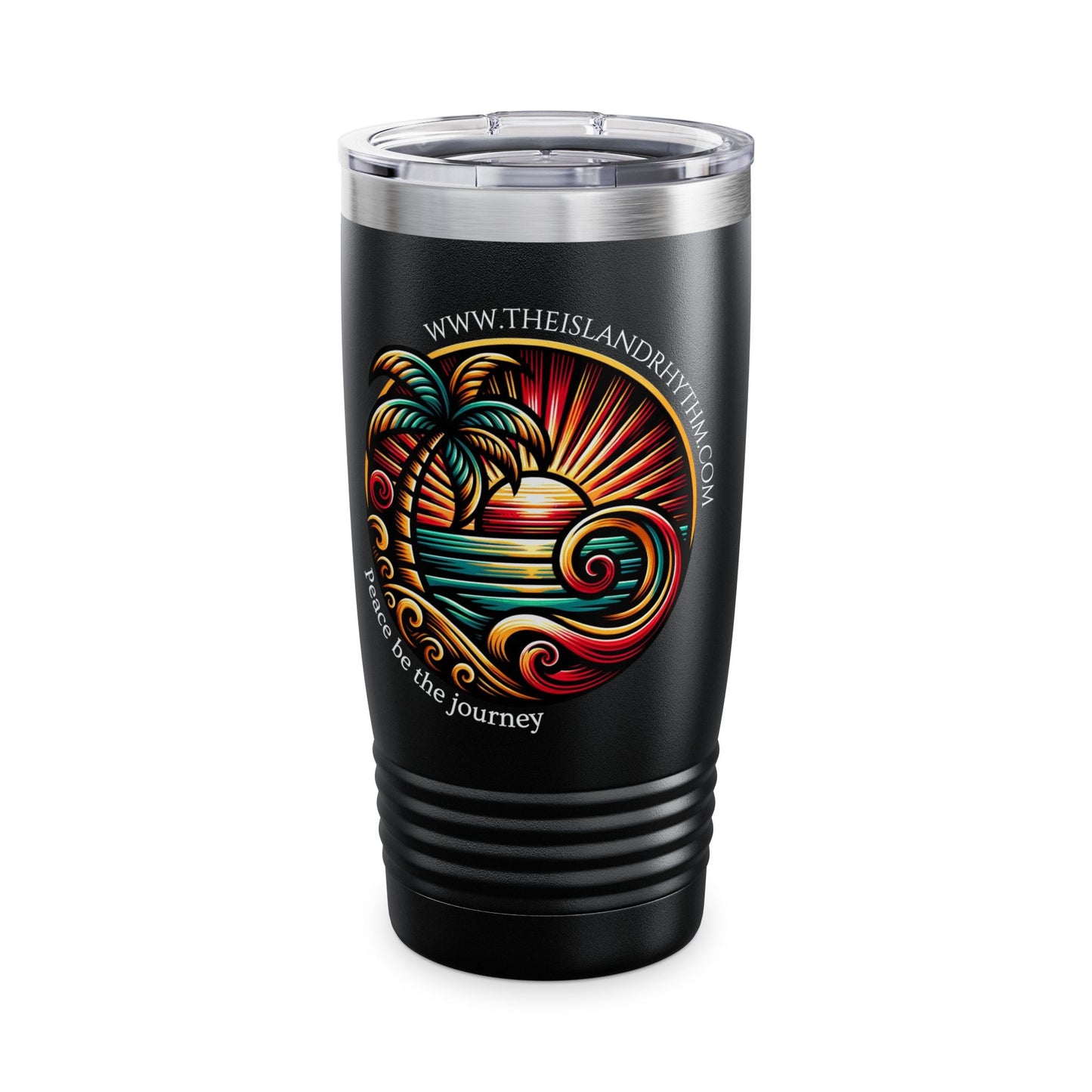 Tumbler Travel Mug Island Rhythm Design 20oz