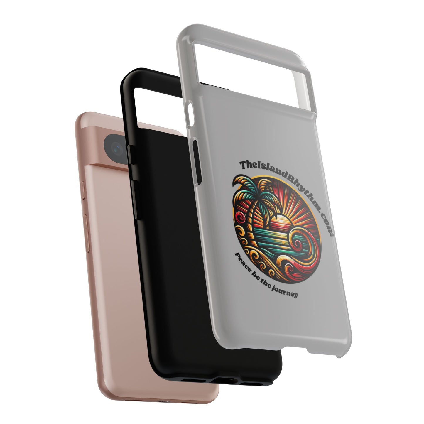 Tough Phone Case - Coastal Vibes with Inspirational Quote "Peace be the journey"