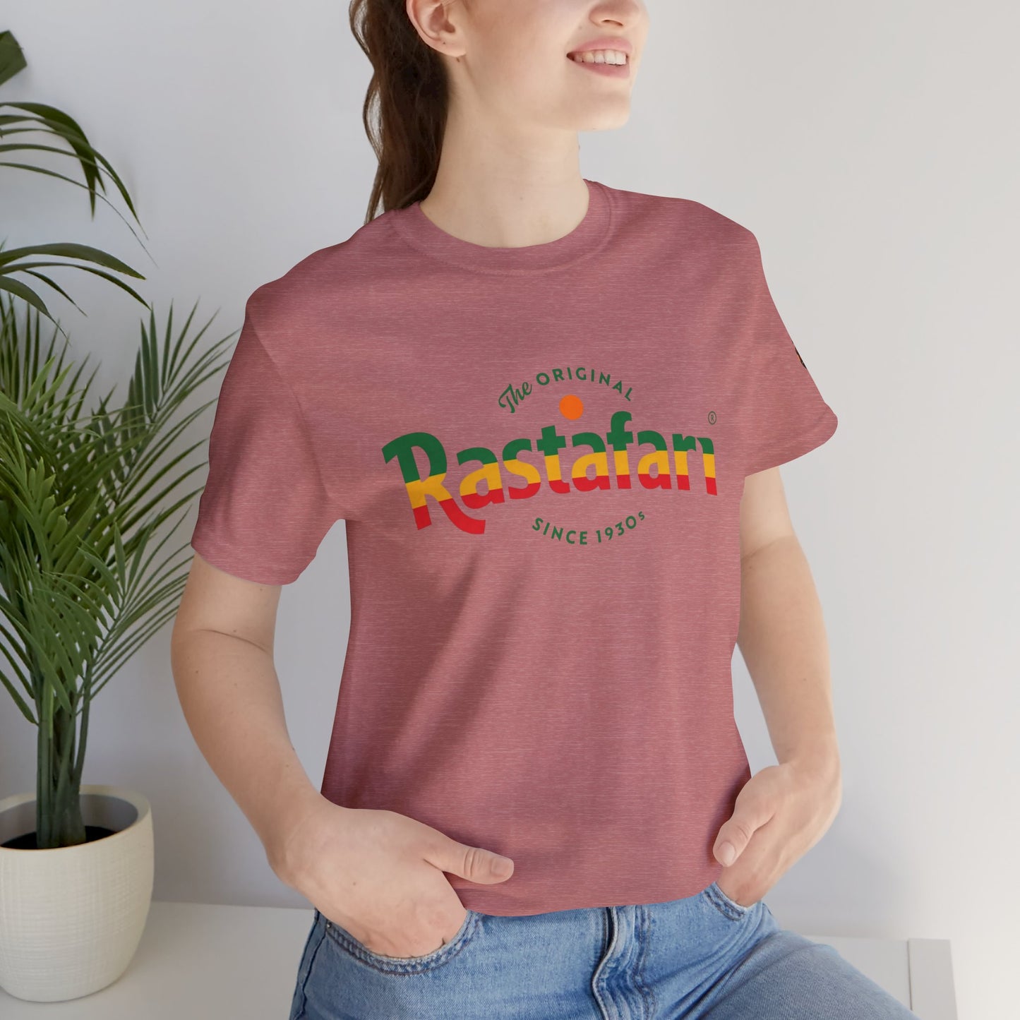 Rastafari Vibes Short Sleeve Tee, Unisex Jersey T-Shirt, Casual Wear, Festival Outfits, Gifts for Rasta Lovers