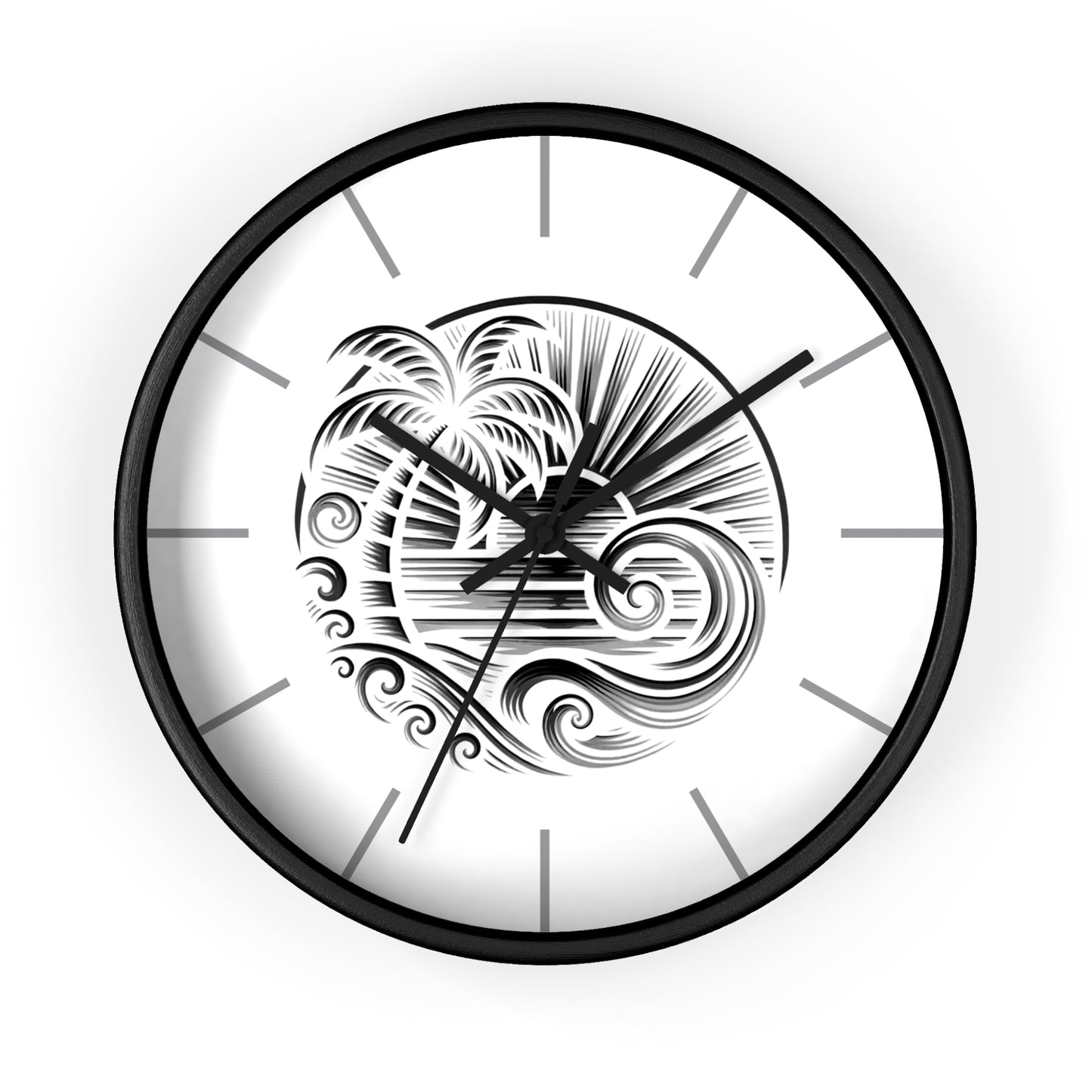 Island Rhythm Wall Clock - Tropical Island Timepiece