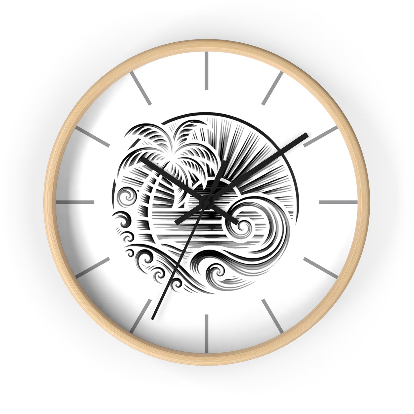 Island Rhythm Wall Clock - Tropical Island Timepiece