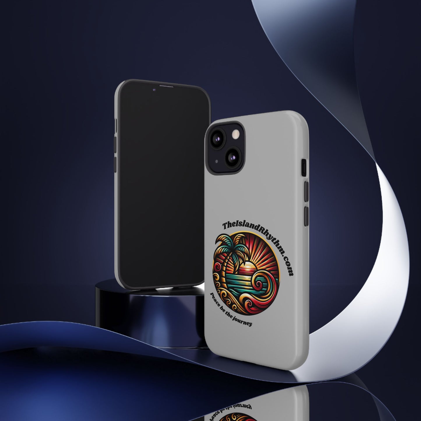 Tough Phone Case - Coastal Vibes with Inspirational Quote "Peace be the journey"