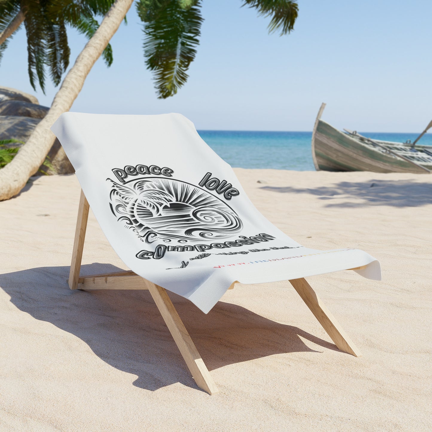 Peace & Love Beach Towel - Relax and Unwind by the Sea