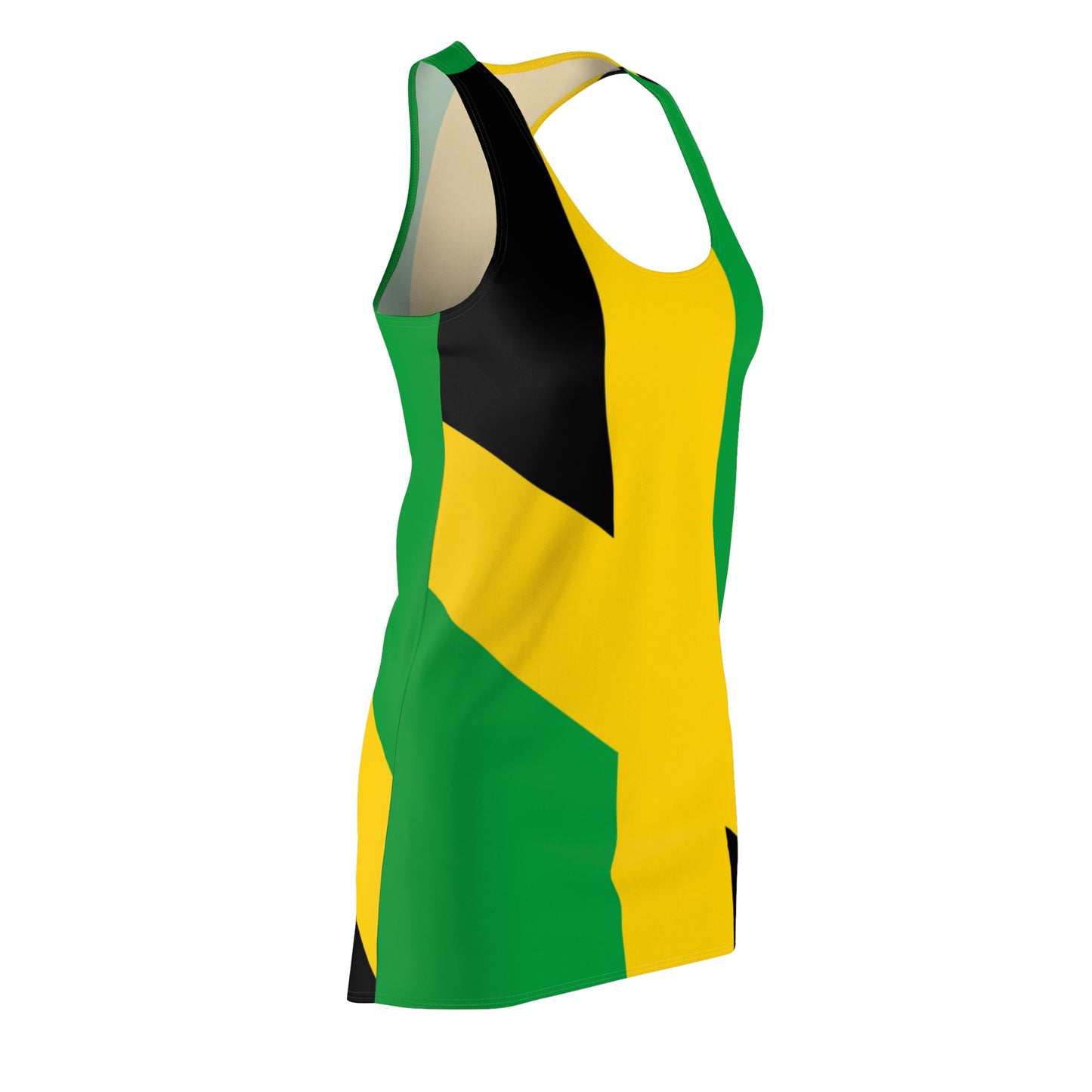 Jamaican-Inspired Racerback Dress for Women, Summer Fashion, Beachwear, Party Dress, Festival Attire
